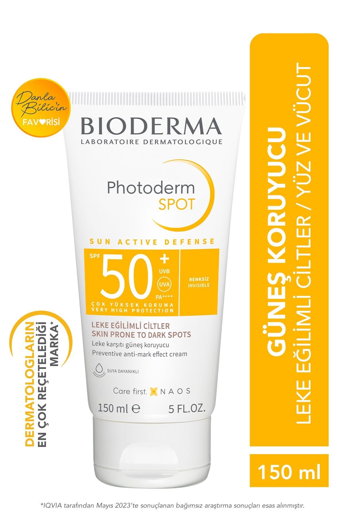 Bioderma Photoderm Spot Spf50 Leke Karşıtı Yüksek Korumalı Yüz Ve Vücut Güneş Kremi 150 ml