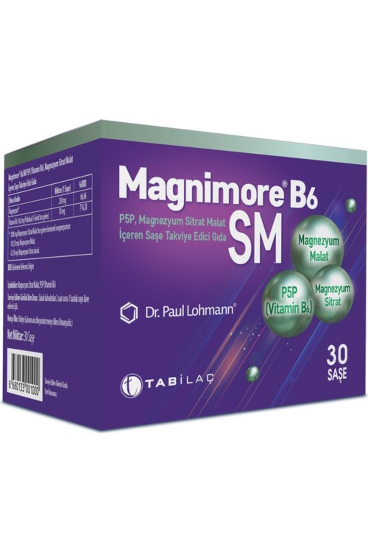 TAB İlaç Sanayi A.Ş Tab Ilaç Magnimore B6 Sm 30 Saşe
