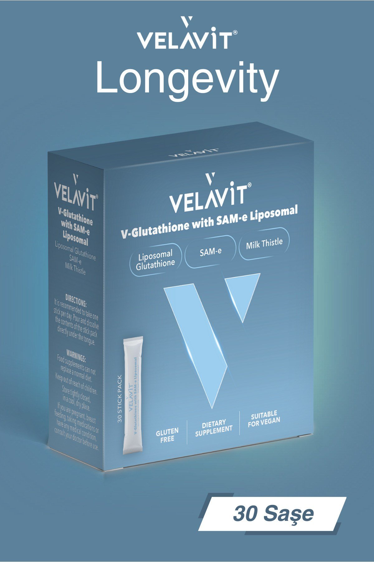 Velavit V-Glutathione with SAM-e Liposomal