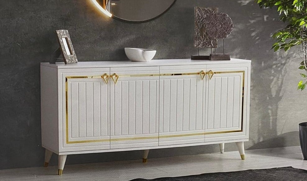 AKMODE LİKYA GOLD CEVİZ MDF  KONSOL