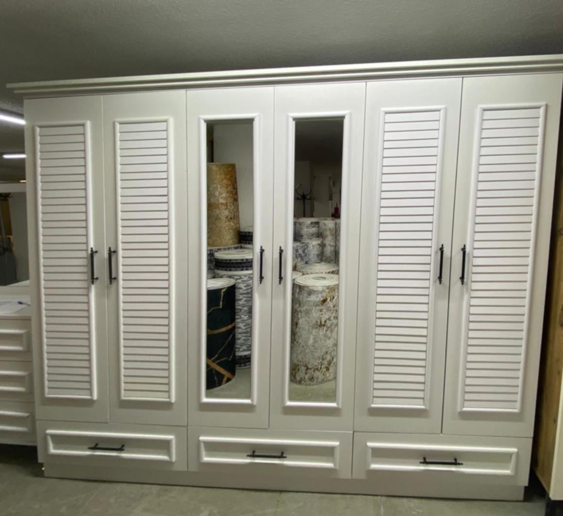 BARLAS 6 KAPILI GARDIROP PERVAZ KAPAK