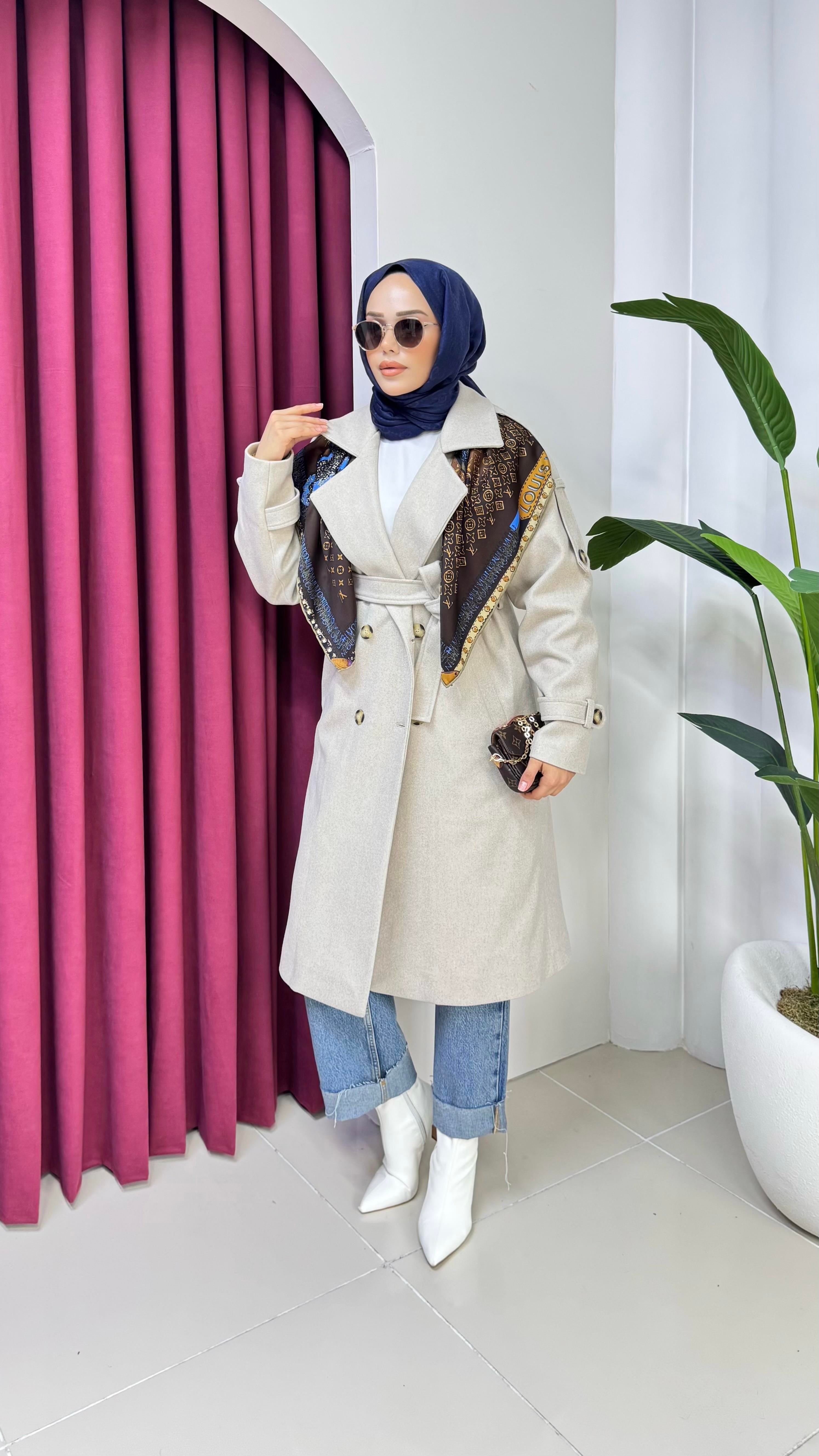 Astarlı Kaşe Kaban | Bej