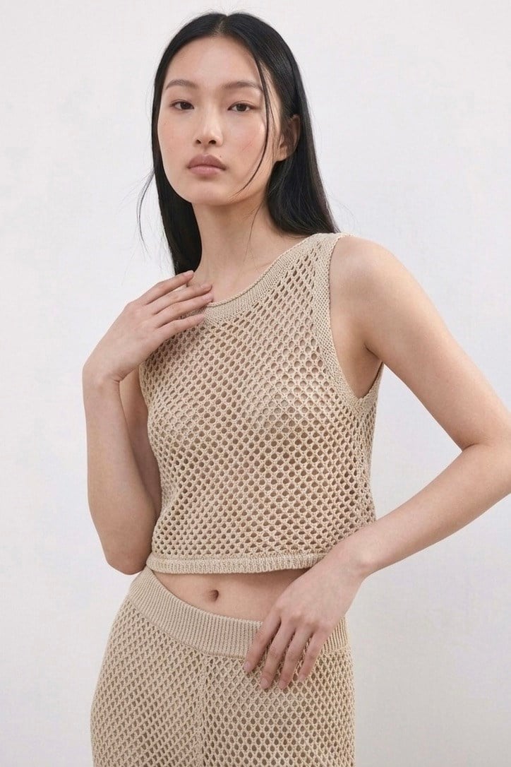 Delikli Crop Plaj Atlet
