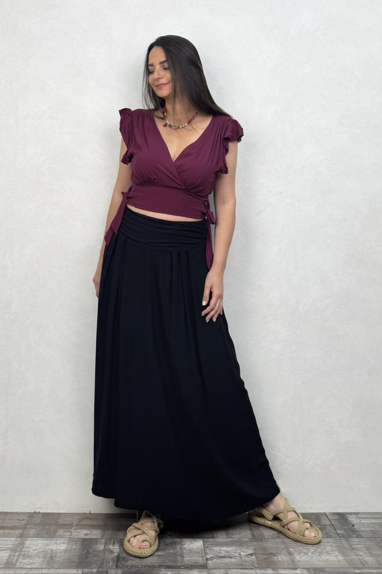 Drape Bel Bohem Etek - Siyah