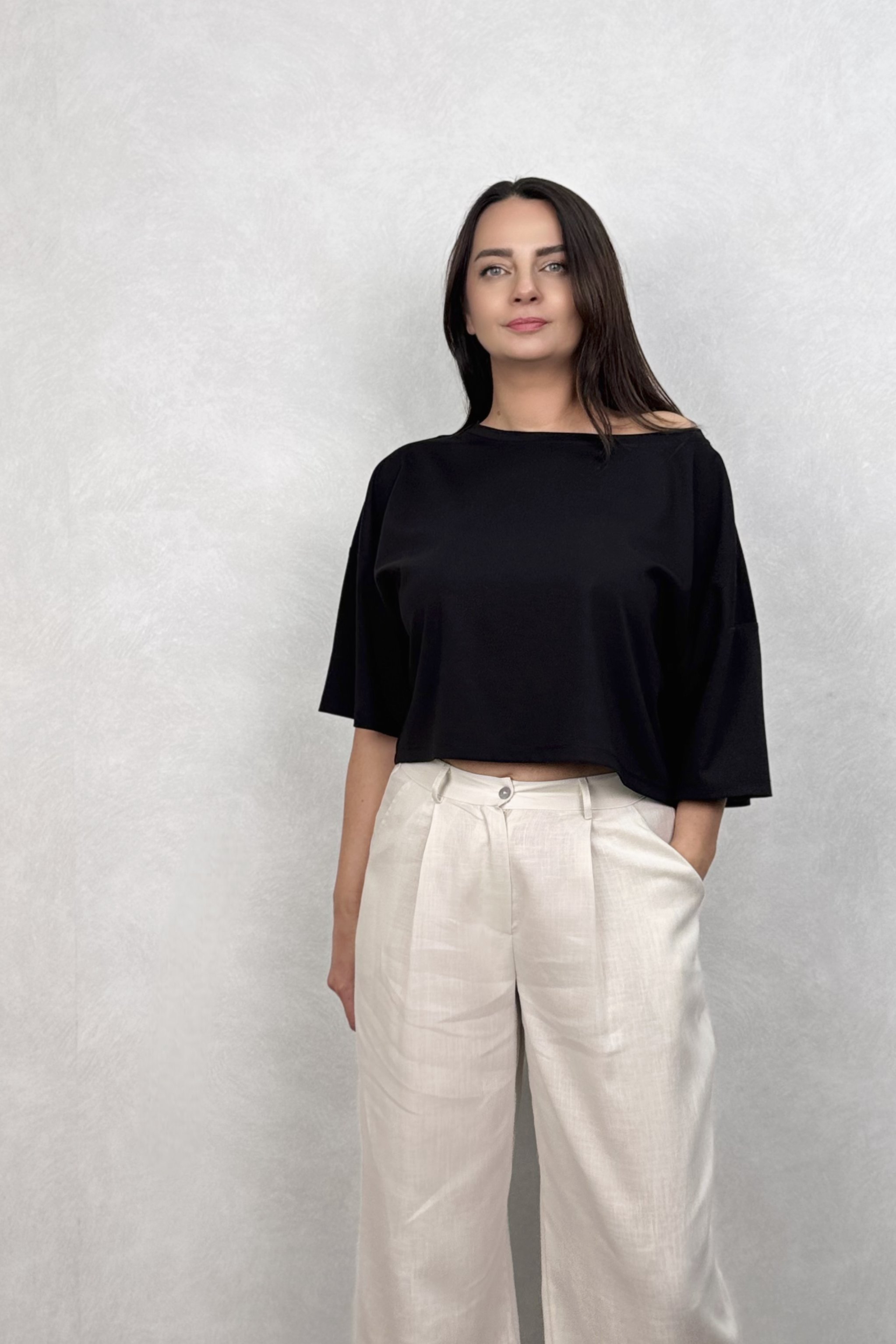 . - Lamante Fancy Nakışlı Bluz - Siyah