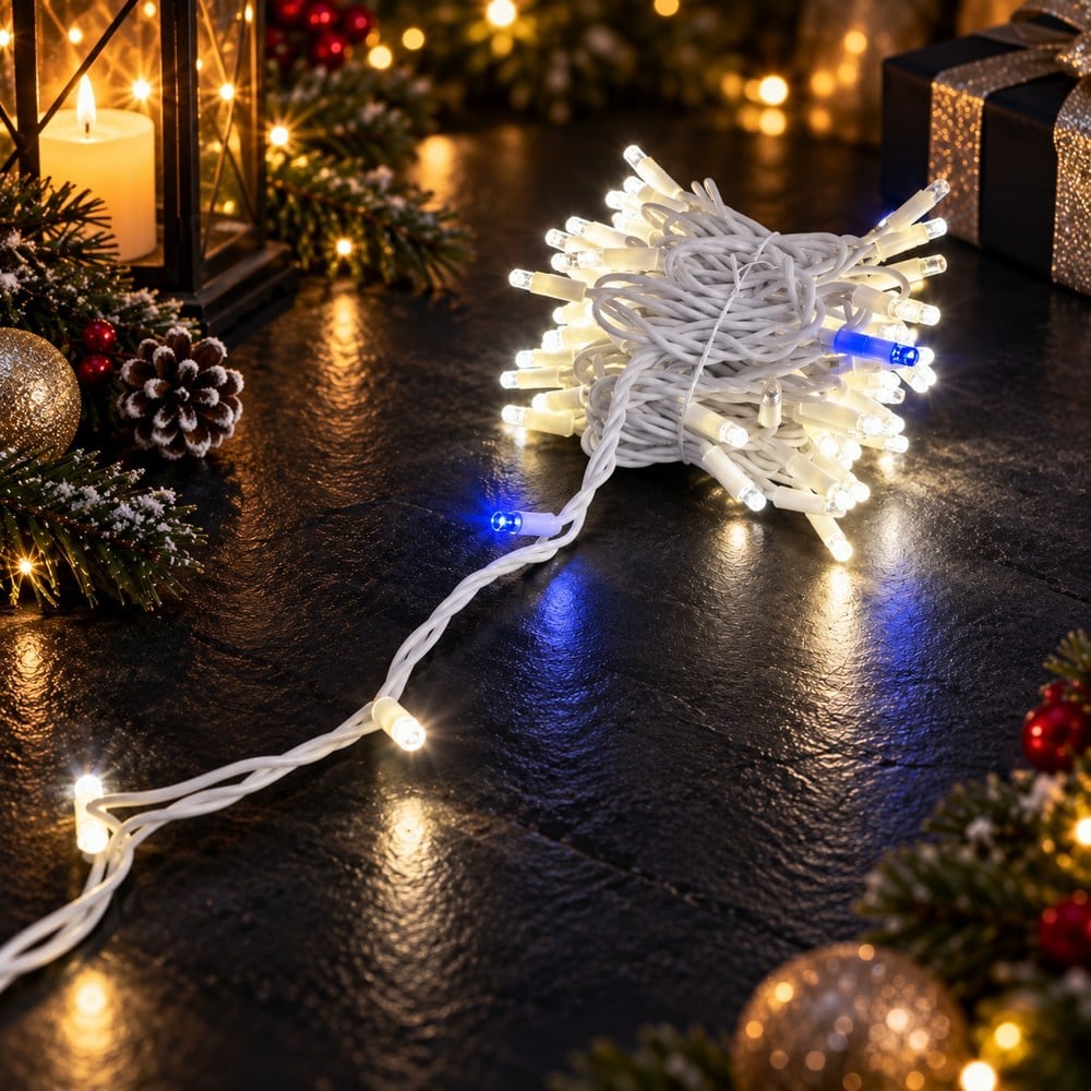 10 metre Eklenebilir İP Led Beyaz Mavi Flaşlı 24V