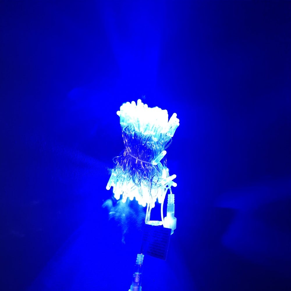 10 metre Eklenebilir İP Led Mavi Şeffaf Kablo 24V
