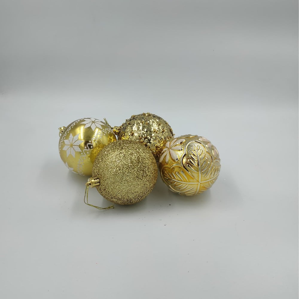 8 cm Yılbaşı Topu Gold 24 Lü Set