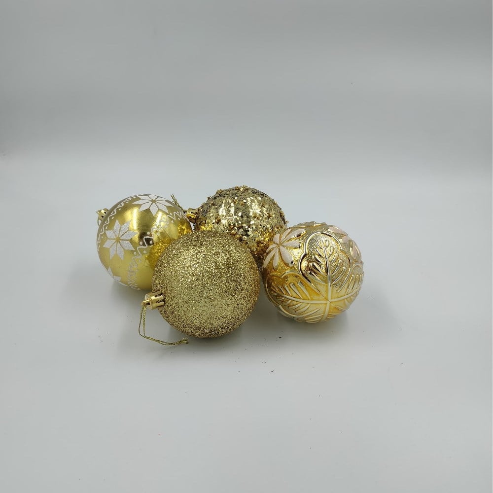 8 cm Yılbaşı Topu Gold 24 Lü Set