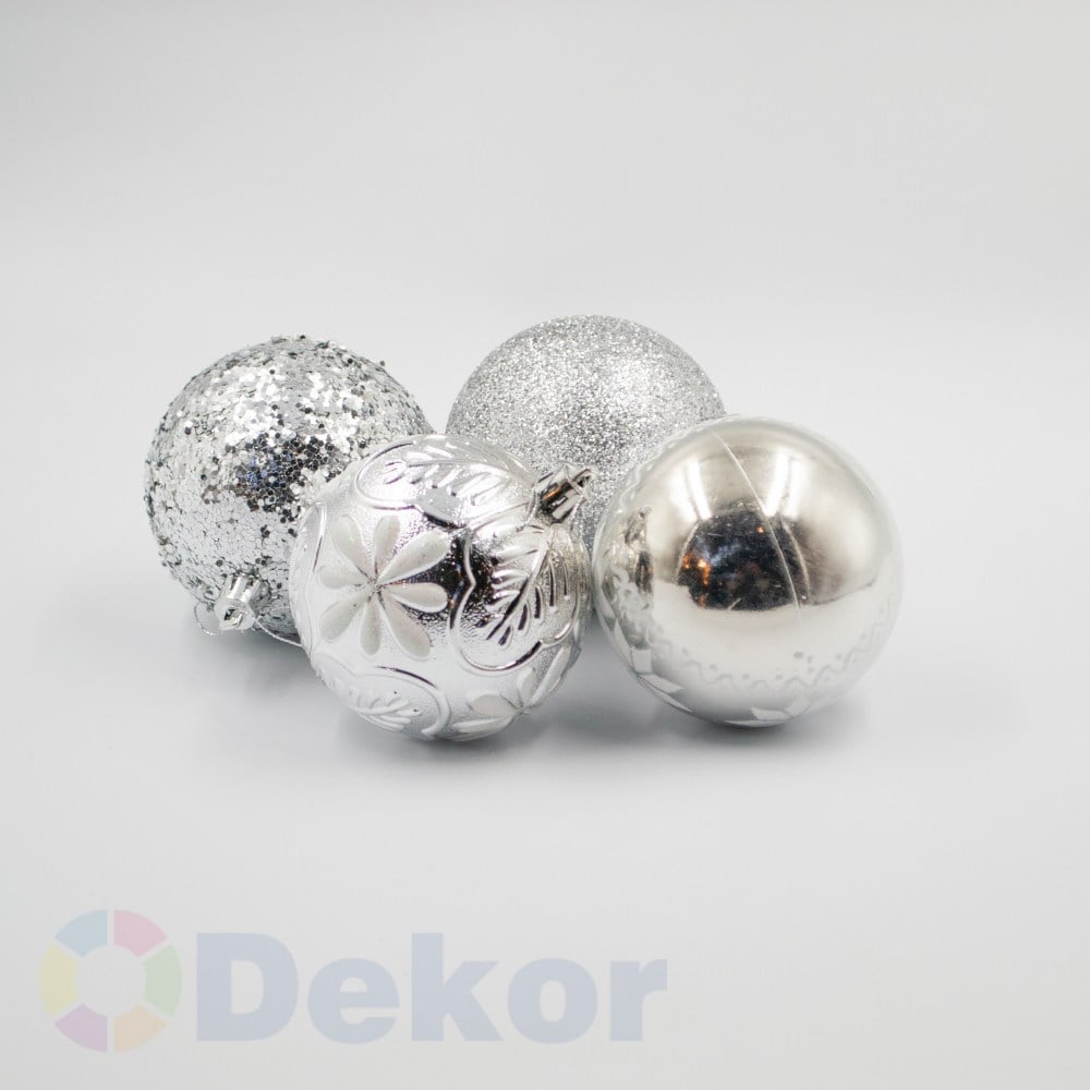 8 cm Yılbaşı Topu Silver 24 Lü Set