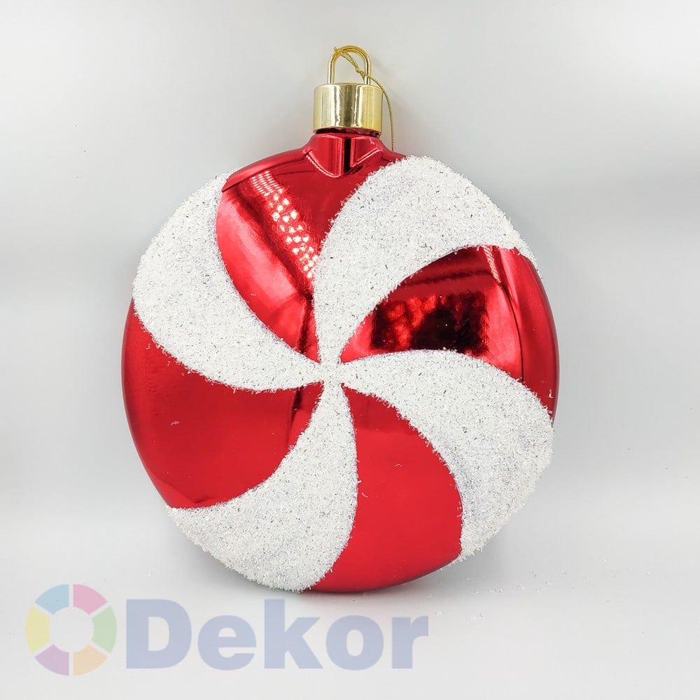 Kırmızı Beyaz Lolipop Şeker 30 cm