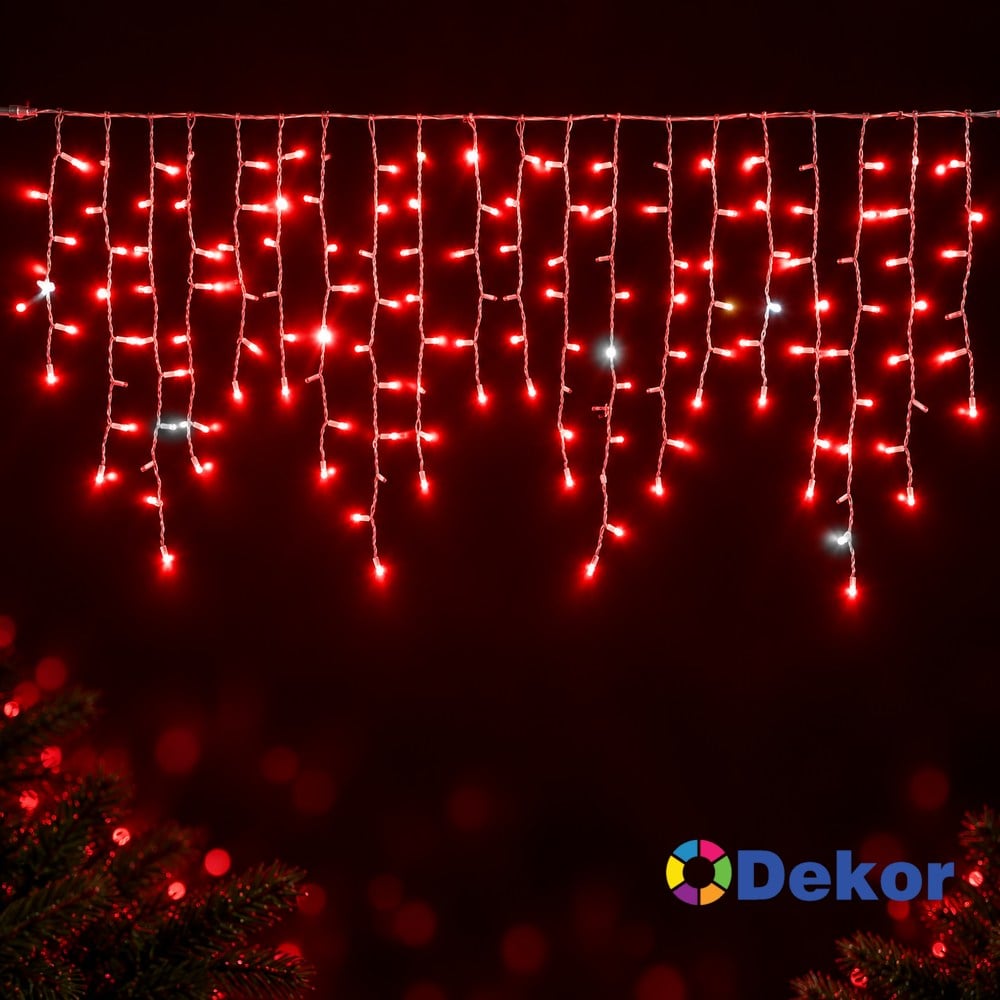 Saçak Işık 240L Kırmızı Beyaz Flaşlı 3,5x1