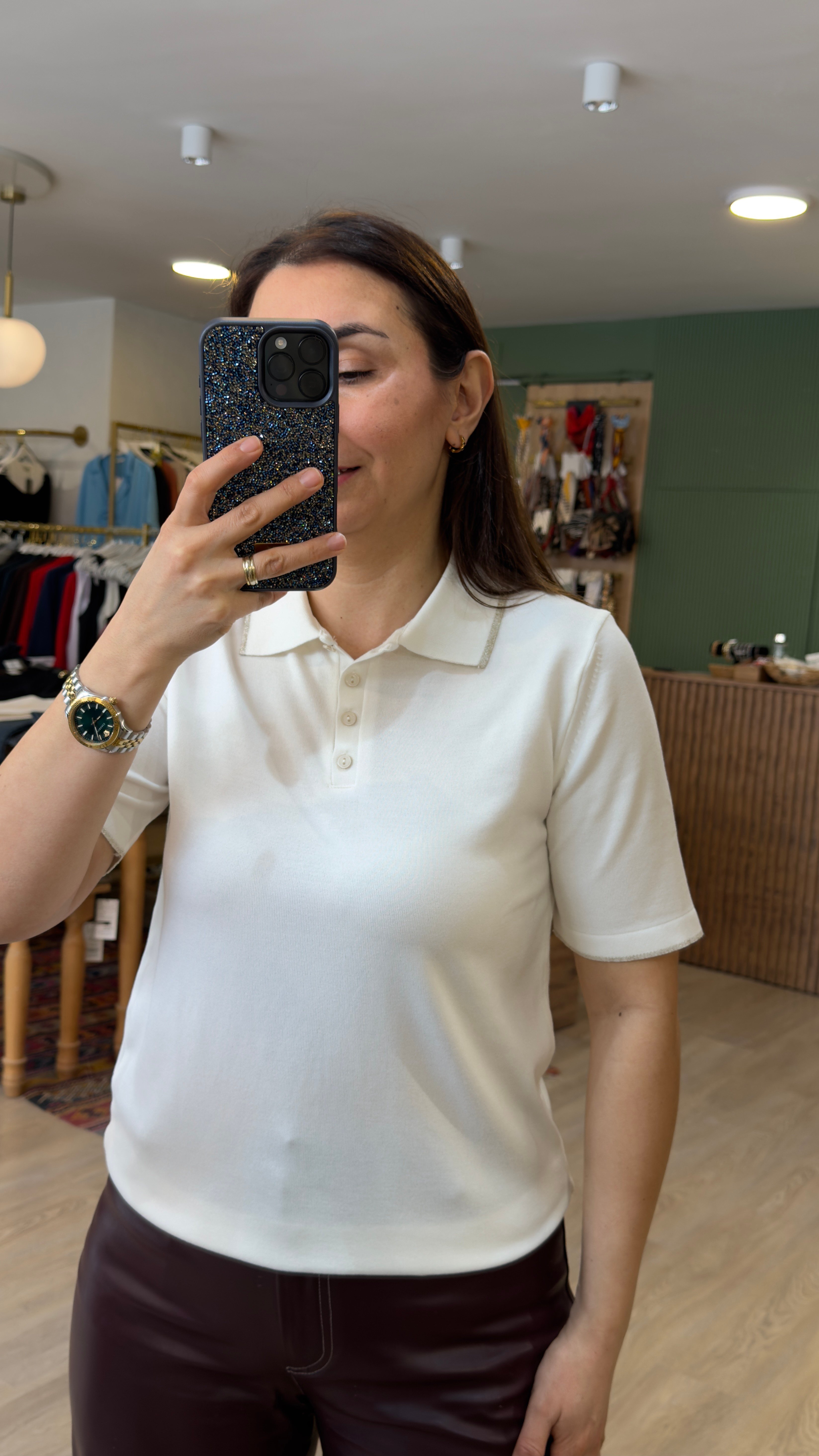 Polo Yaka Tişört Ekru · 6