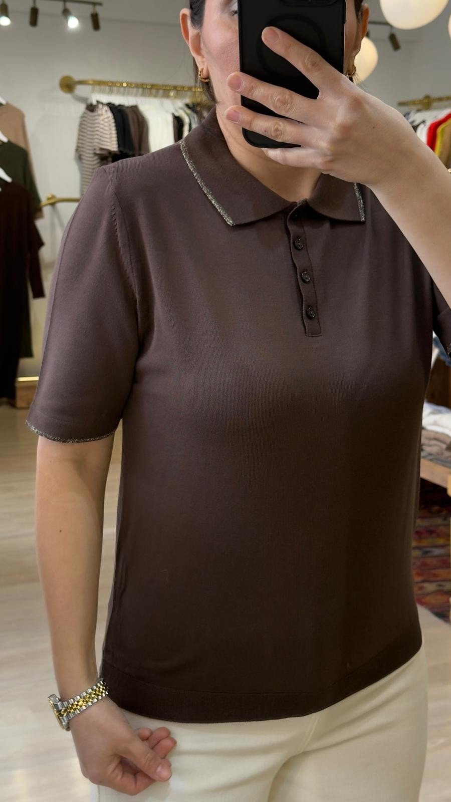 Polo Yaka Tişört Vizon · 4