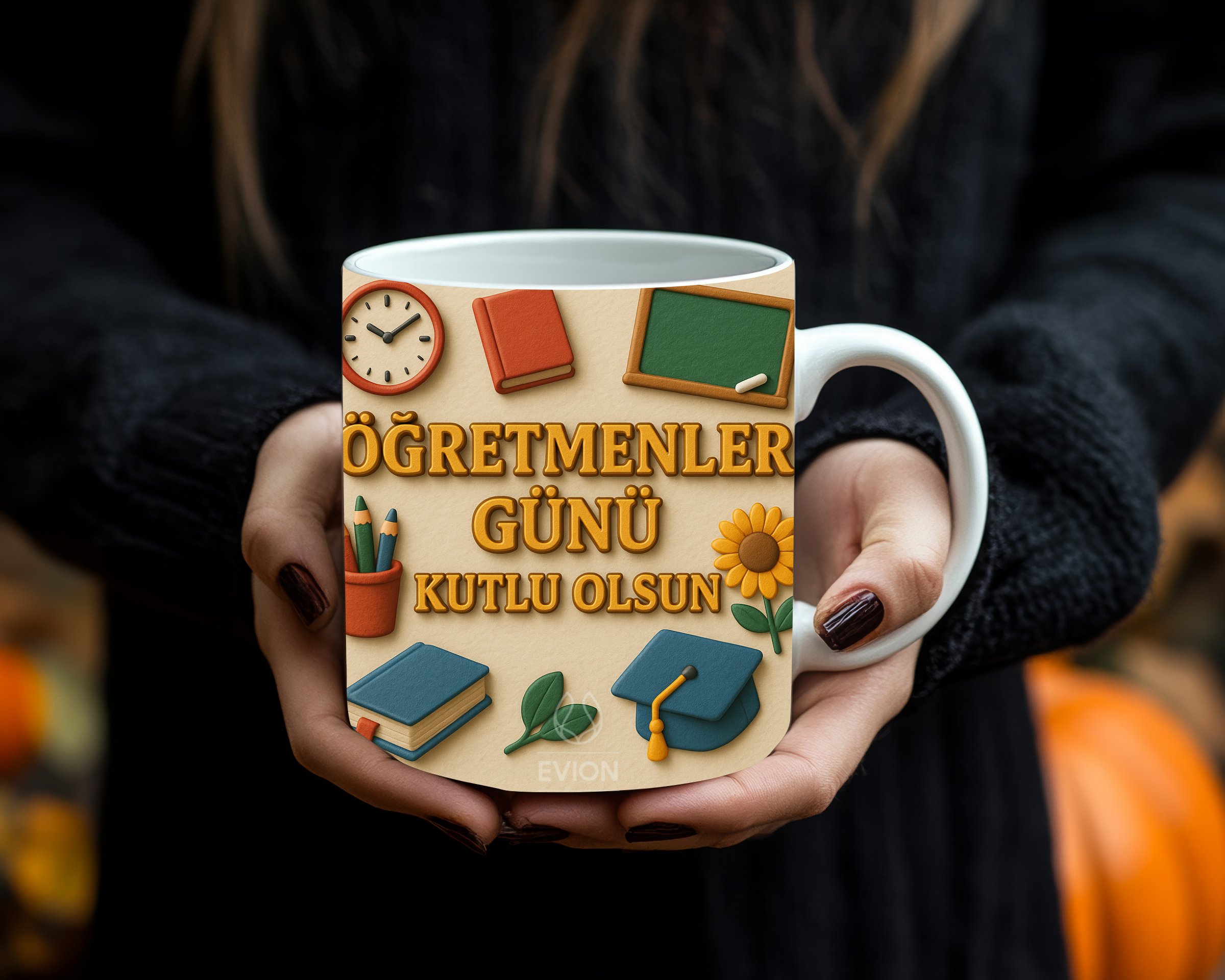 Öğretmenler Günü Hediyesi – 3D Özel Baskılı Porselen Kupa