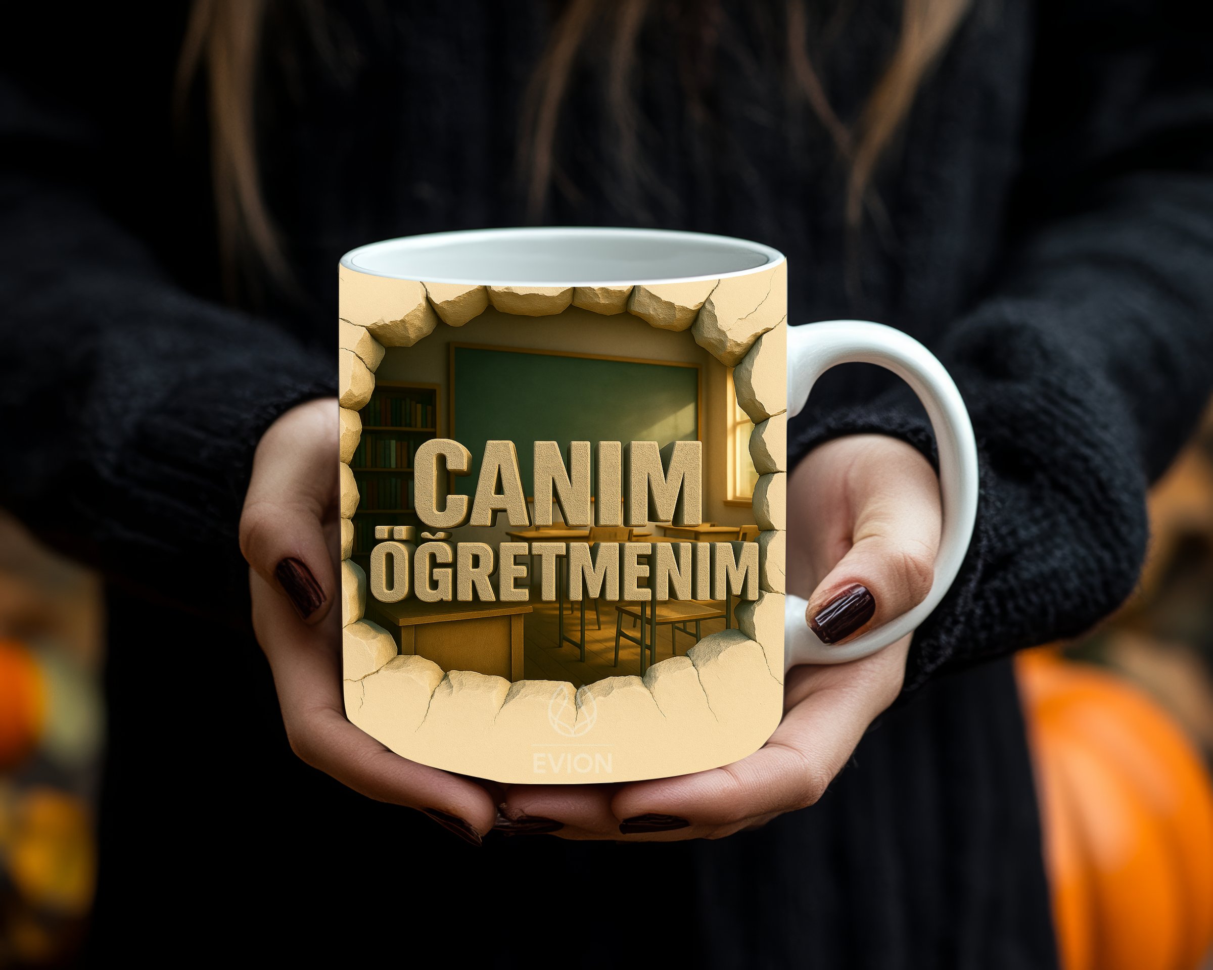 Öğretmenler Günü Hediyesi – 3D Özel Baskılı Porselen Kupa