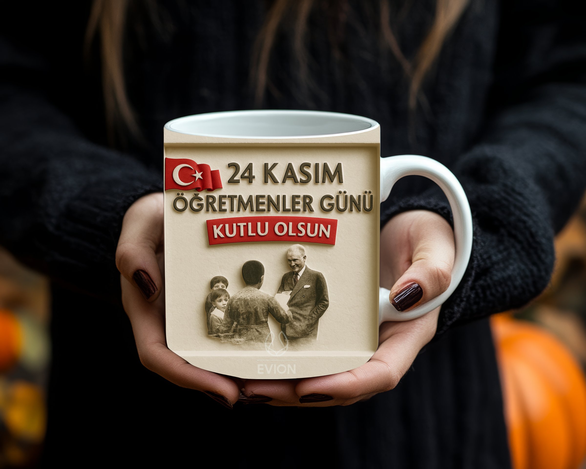 Öğretmenler Günü Hediyesi – 3D Özel Baskılı Porselen Kupa
