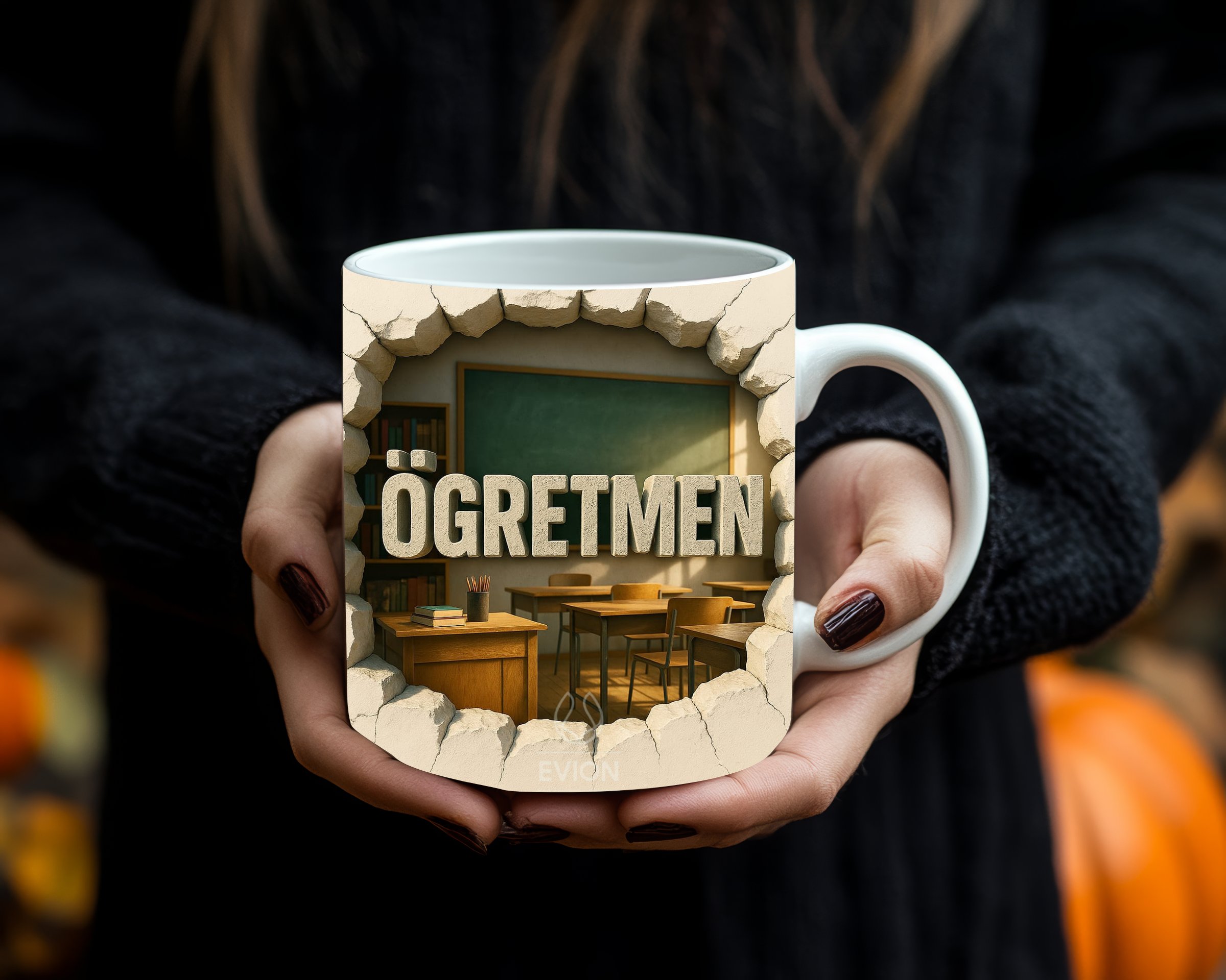 Öğretmenler Günü Hediyesi – 3D Özel Baskılı Porselen Kupa