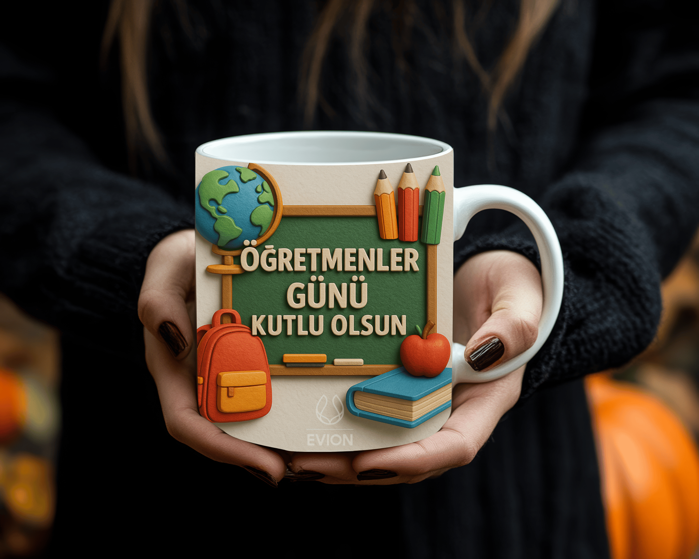 Öğretmenler Günü Hediyesi – 3D Özel Baskılı Porselen Kupa