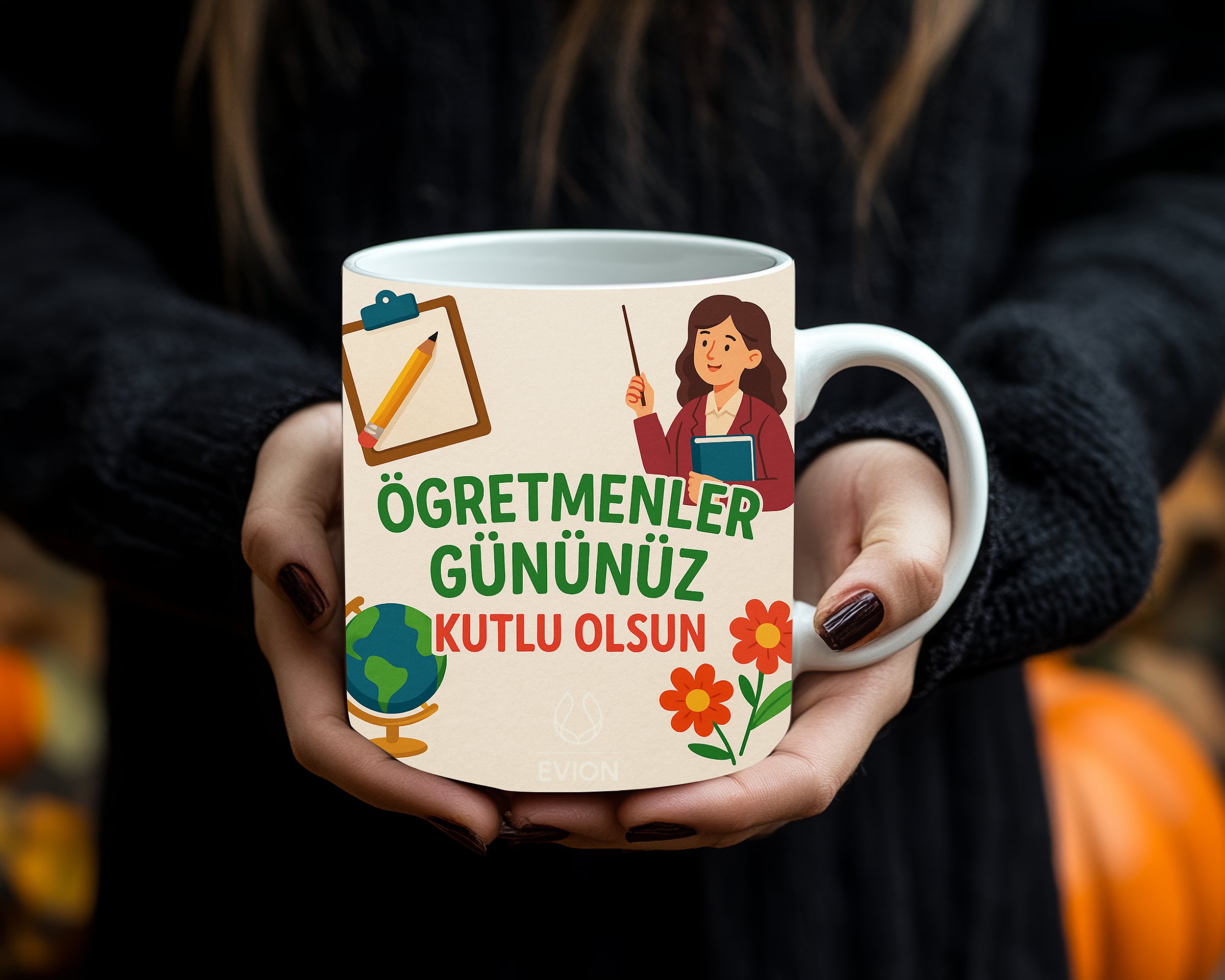 Öğretmenler Günü Hediyesi – 3D Özel Baskılı Porselen Kupa