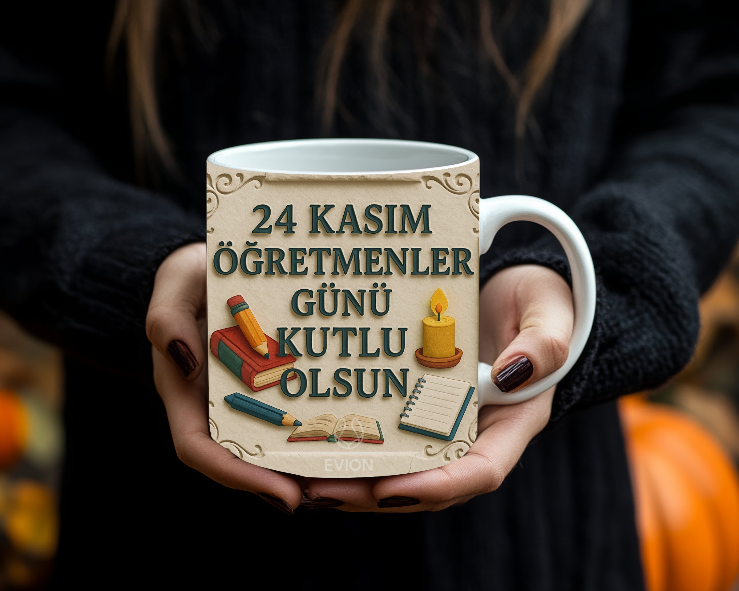 Öğretmenler Günü Hediyesi – 3D Özel Baskılı Porselen Kupa