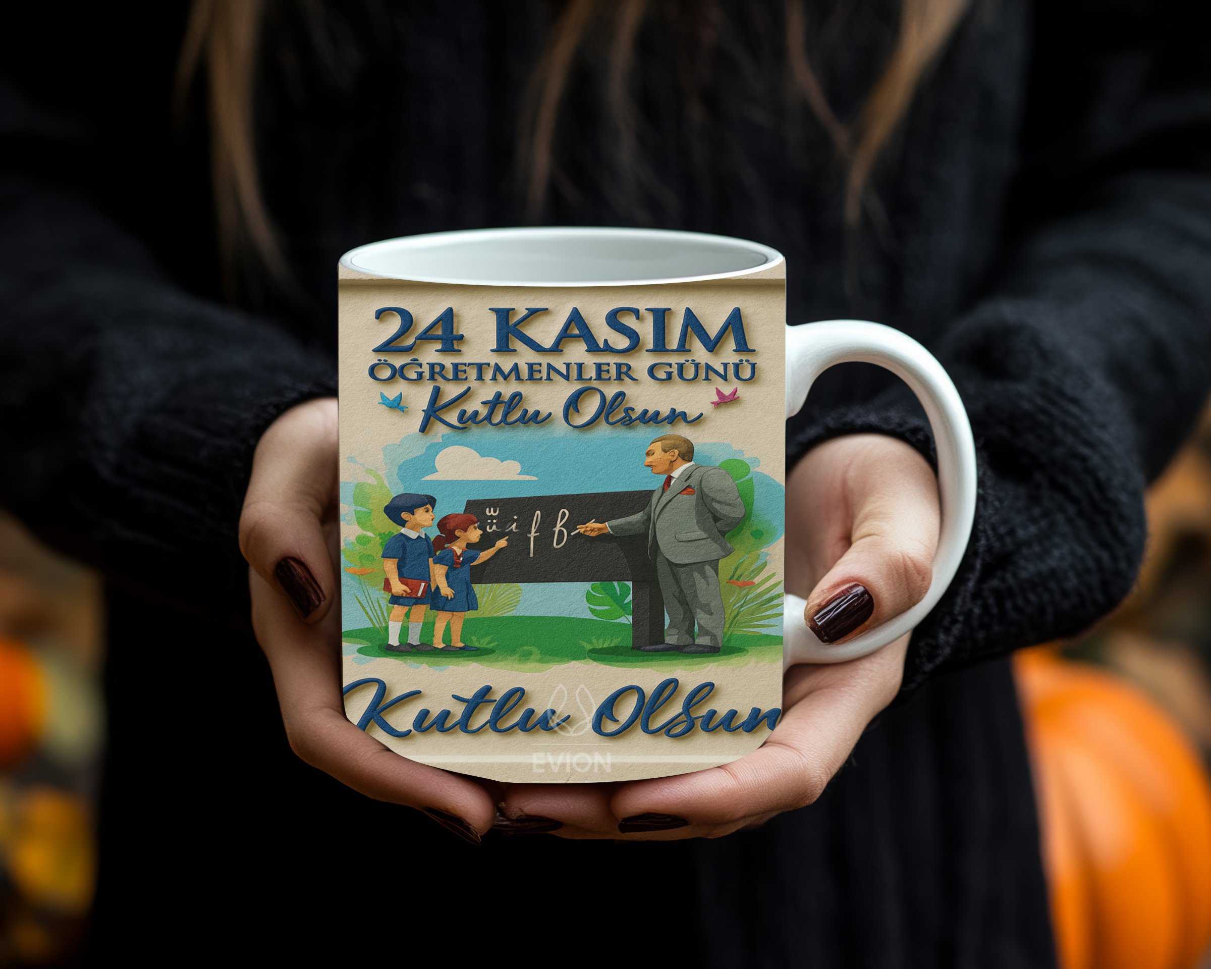 Öğretmenler Günü Hediyesi – 3D Özel Baskılı Porselen Kupa