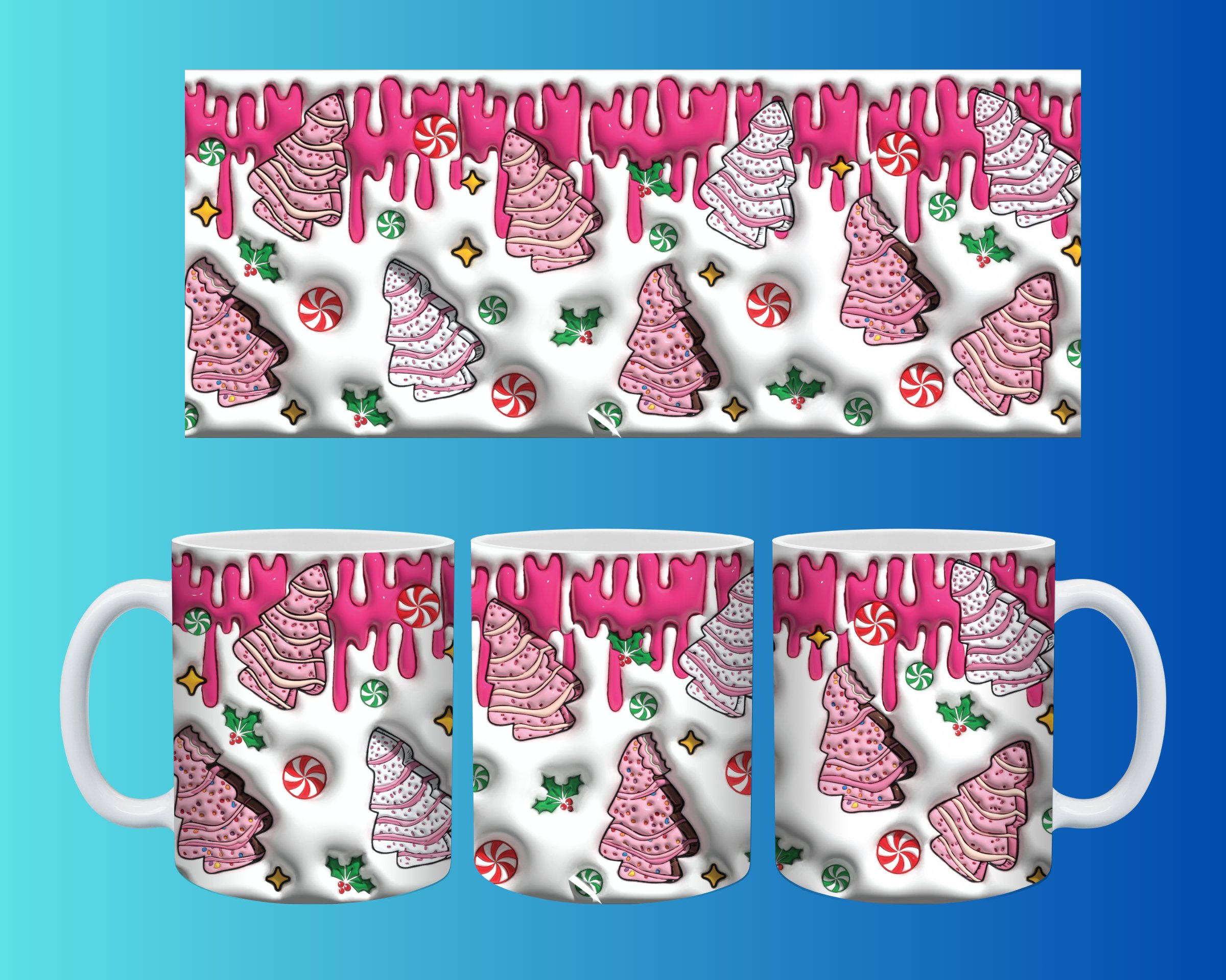 Yılbaşı ve Noel Konseptli Kupa – Renkli Özel Baskı Tasarım