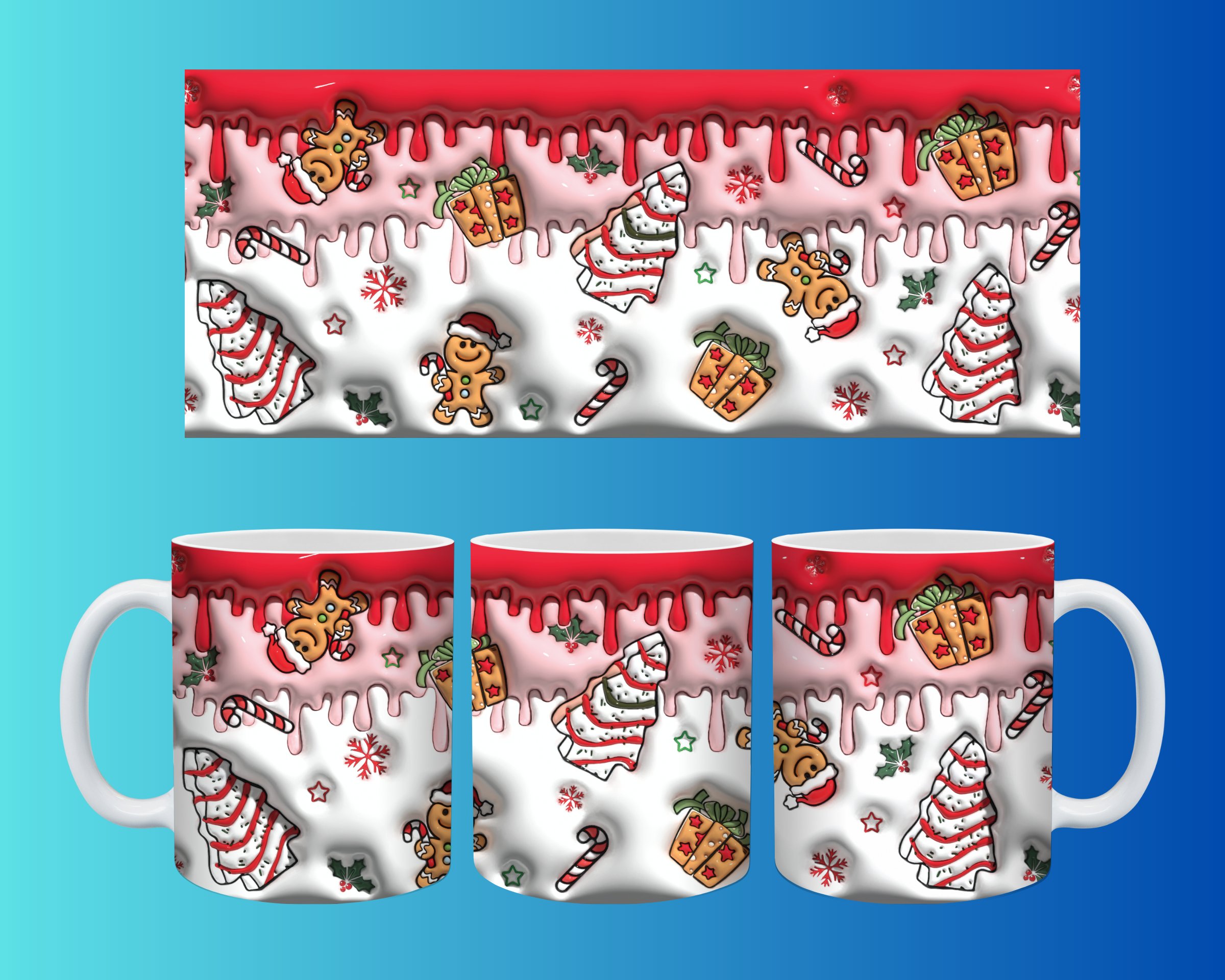 Yılbaşı ve Noel Konseptli Kupa – Renkli Özel Baskı Tasarım