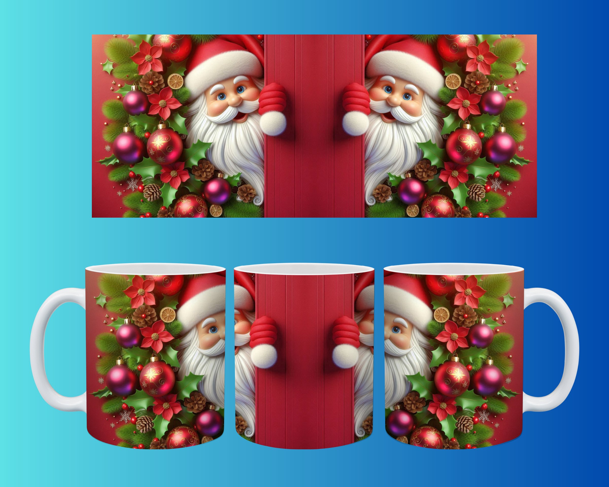 Yılbaşı ve Noel Konseptli Kupa – Renkli Özel Baskı Tasarım