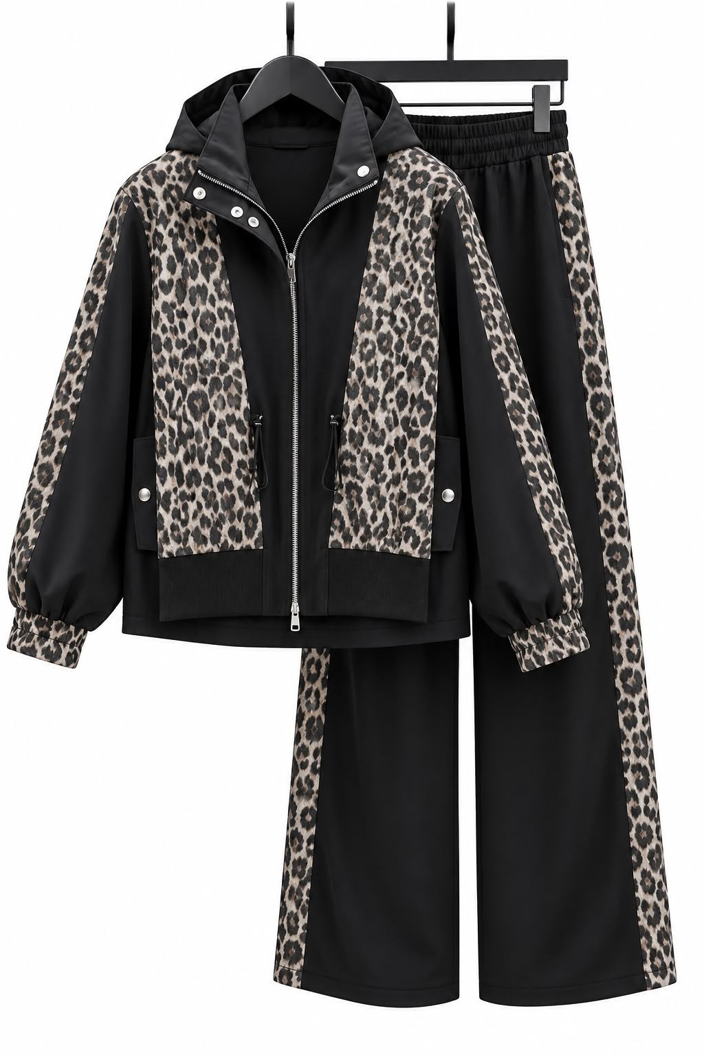 Marka Model Leopar Desen Detaylı Premium Takım