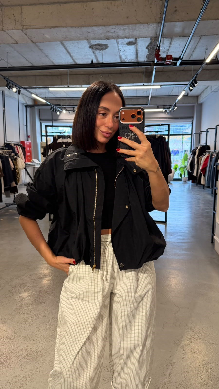 Marka Model Siyah Paraşüt Bomber Ceket