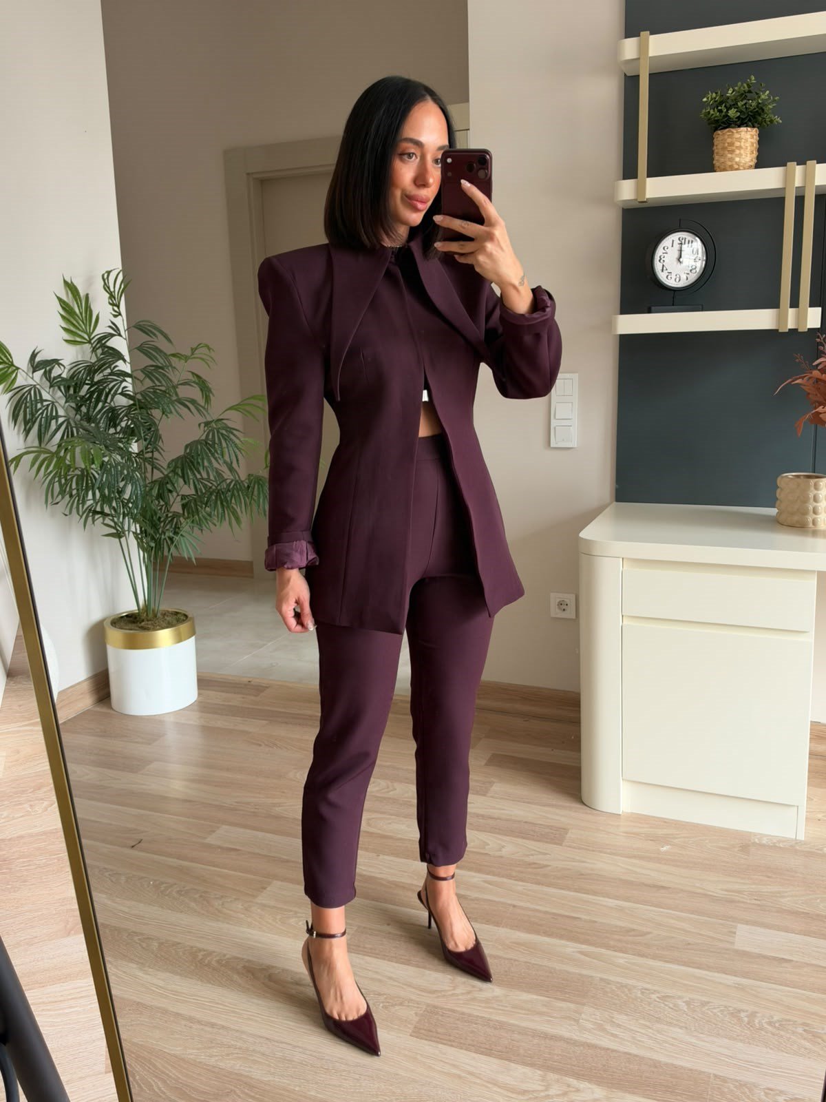 Mürdüm Papyon Detay Premium Blazer Takım
