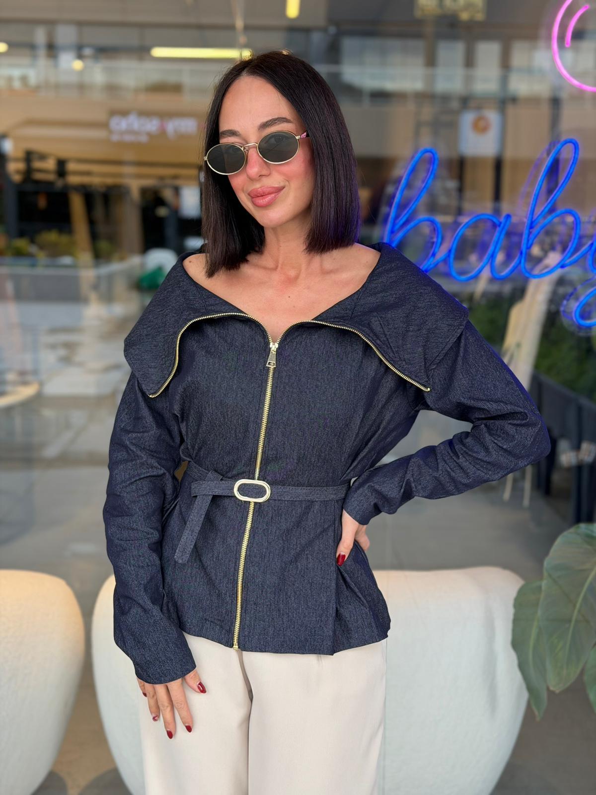 Premium Denim Madonna Yaka Gömlek