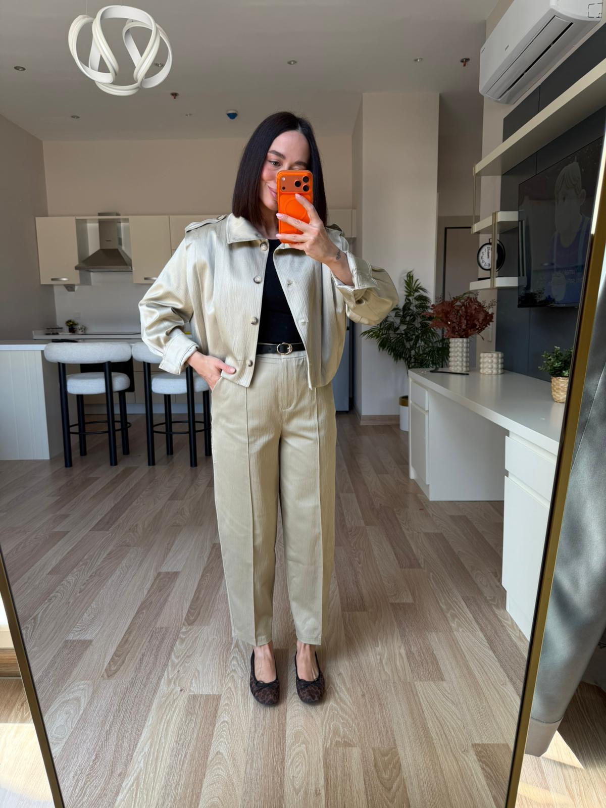 Vizon Bomber Ceket& Havuç Pantolon Takım