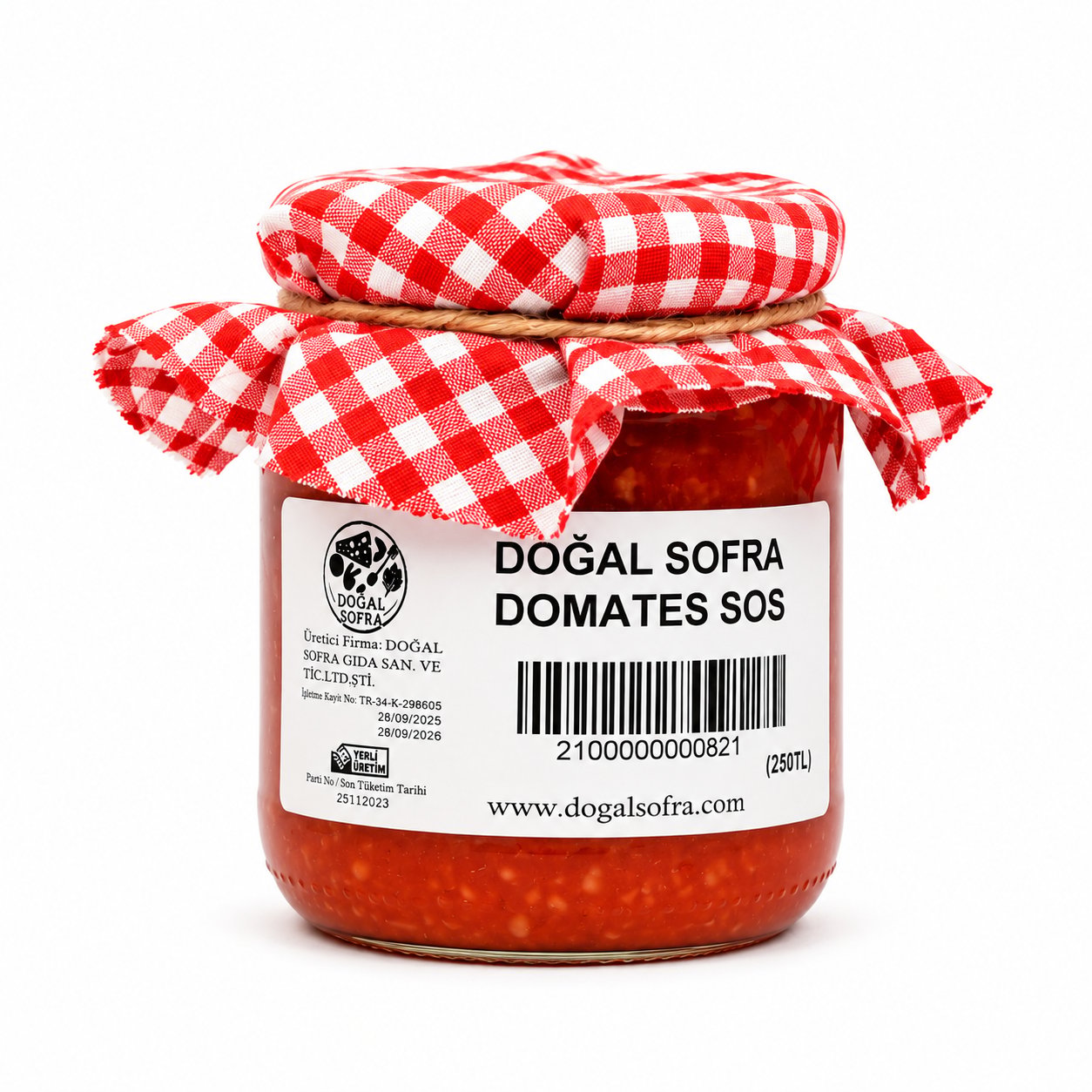 DOĞAL SOFRA DOMATES SOSU KÜÇÜK KAVANOZ