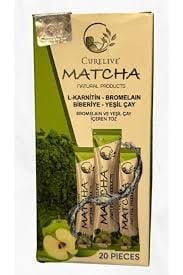 MATCHA BROMELAİN VE YEŞİL ÇAY İÇEREN TOZ TAKVİYE EDİCİ GIDA 20-Lİ