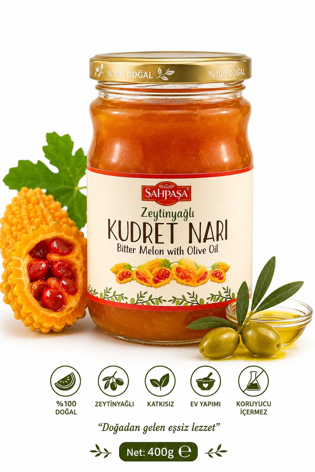 ŞAHPAŞA ZEYTİNYAĞLI KUDRET NARI 300GR
