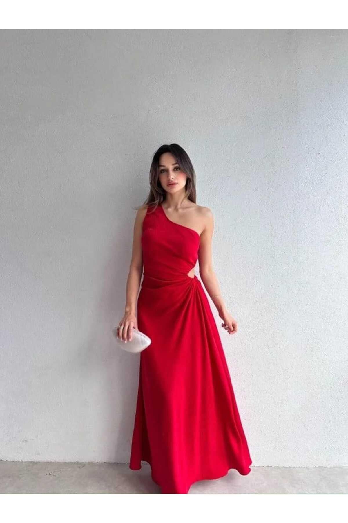 LOUNGE Maxi Elbise KIRMIZI