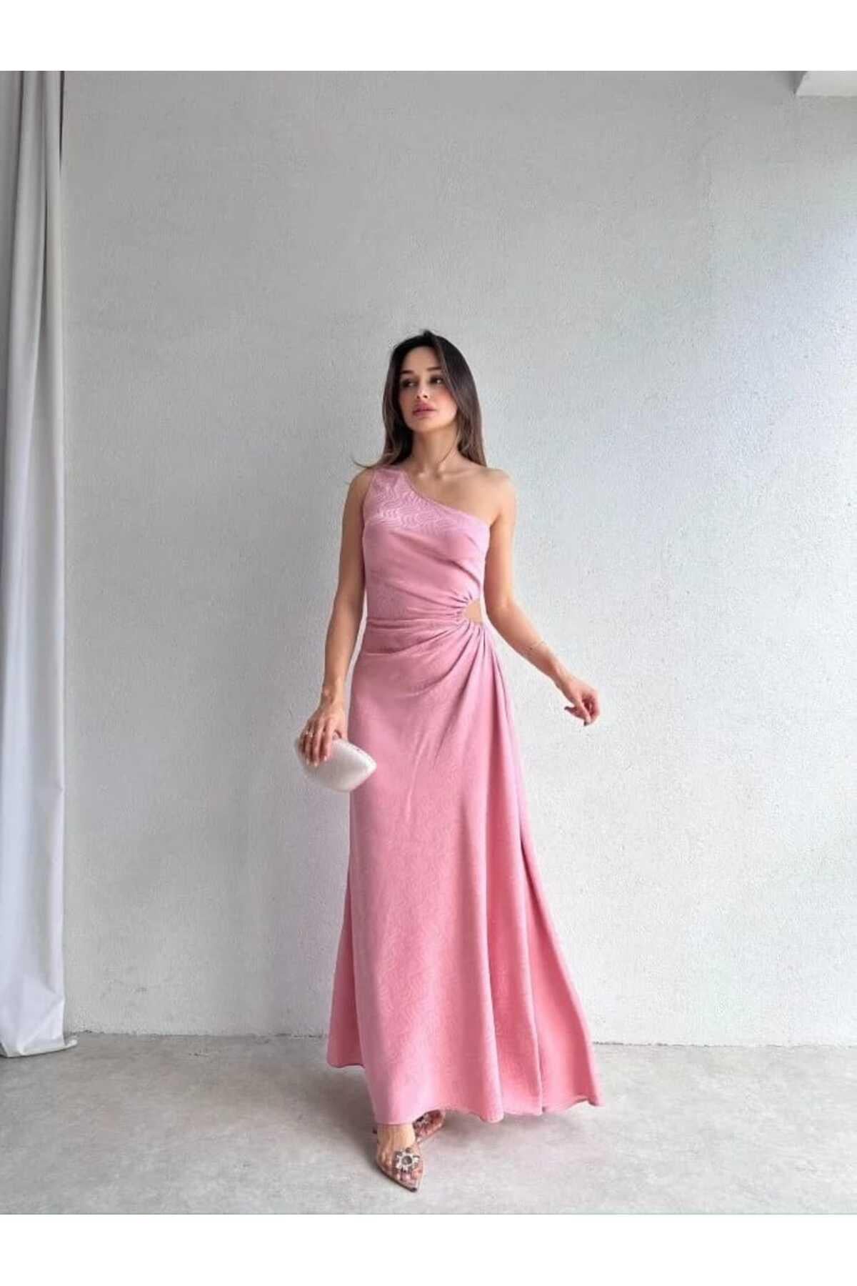 LOUNGE Maxi Elbise pudra