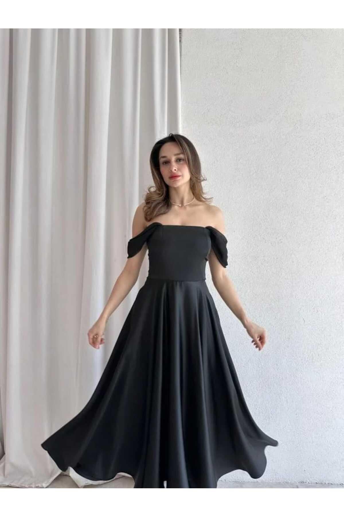 MARX Midi Elbise Siyah