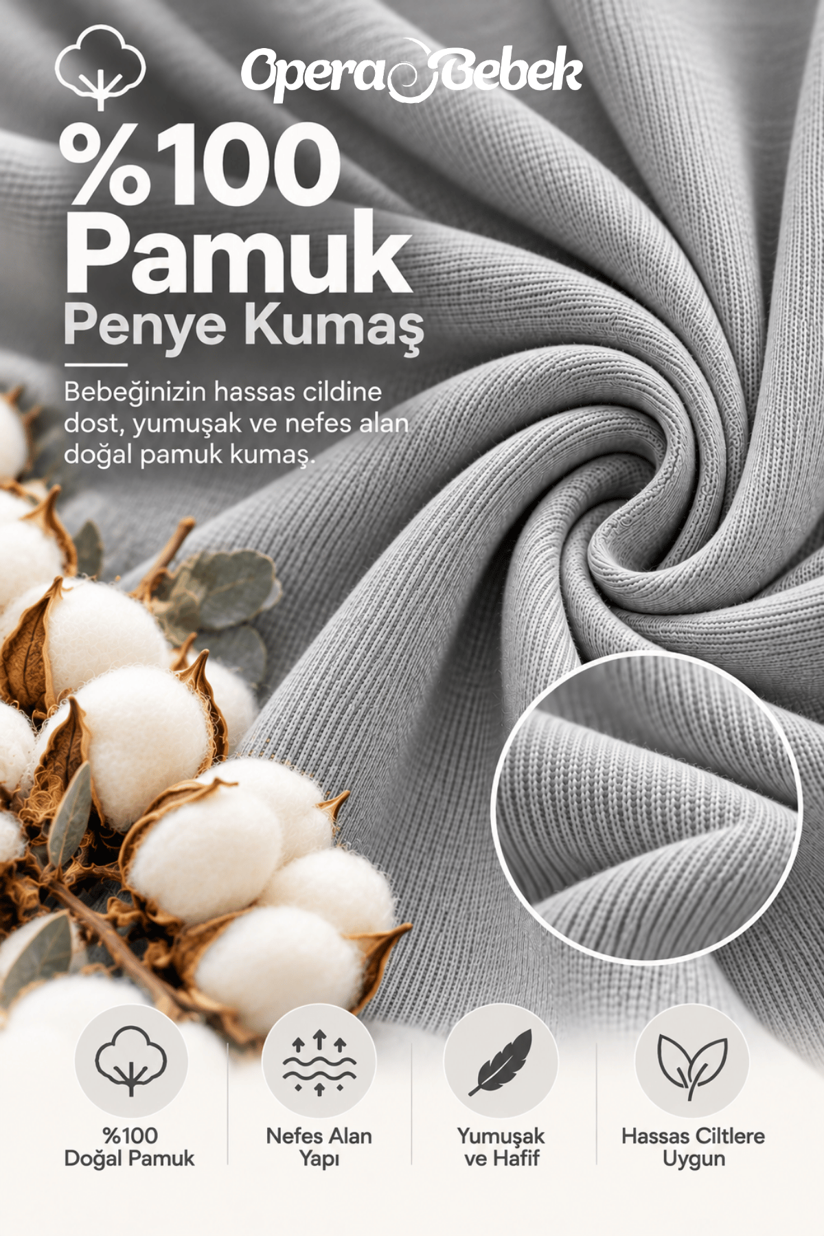 SOFT PENYE SLİNG BEBEK TAŞIMA ŞALI KANGURU (organik krem )