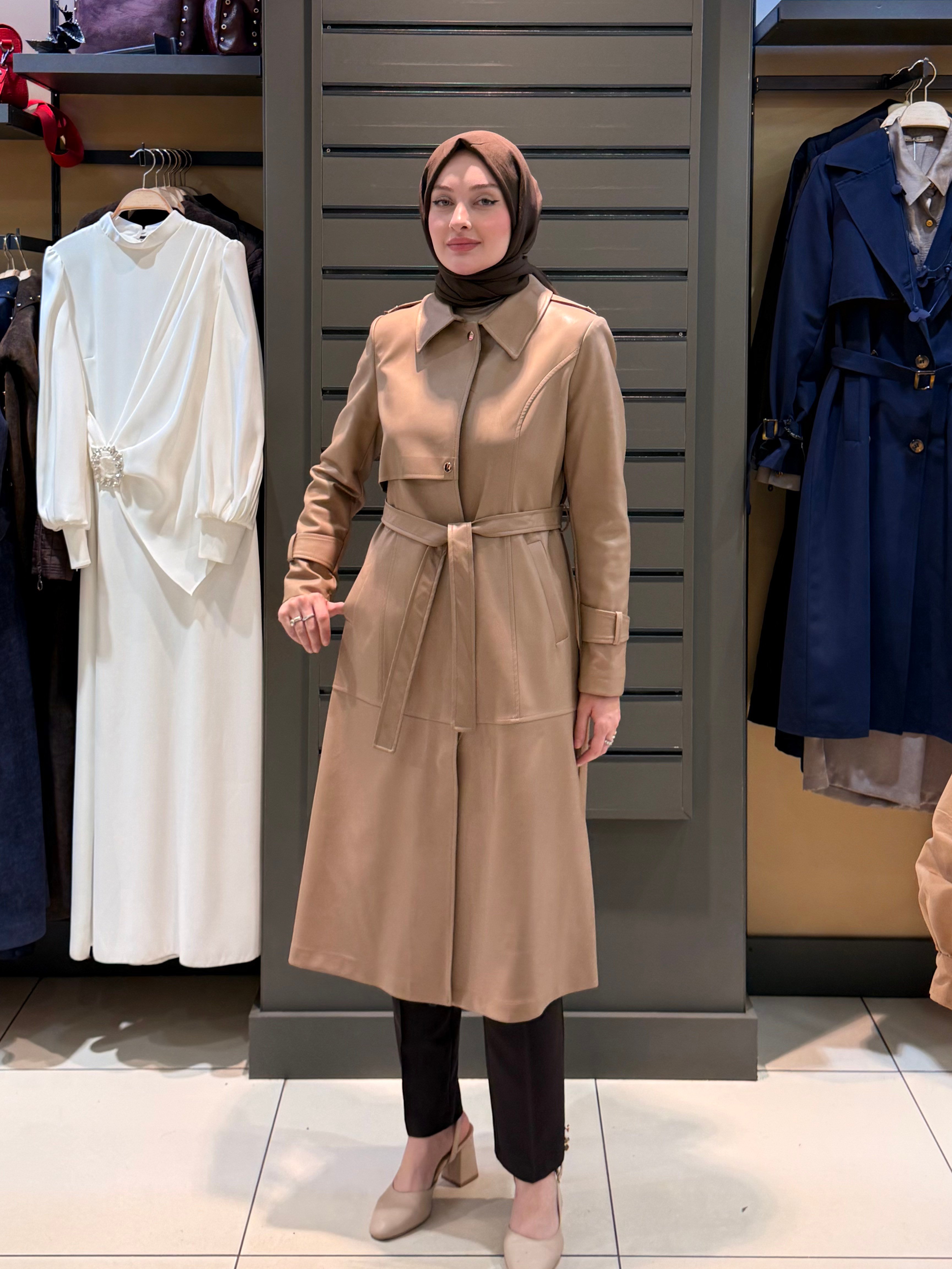 LONDON DERİ KABAN CAMEL