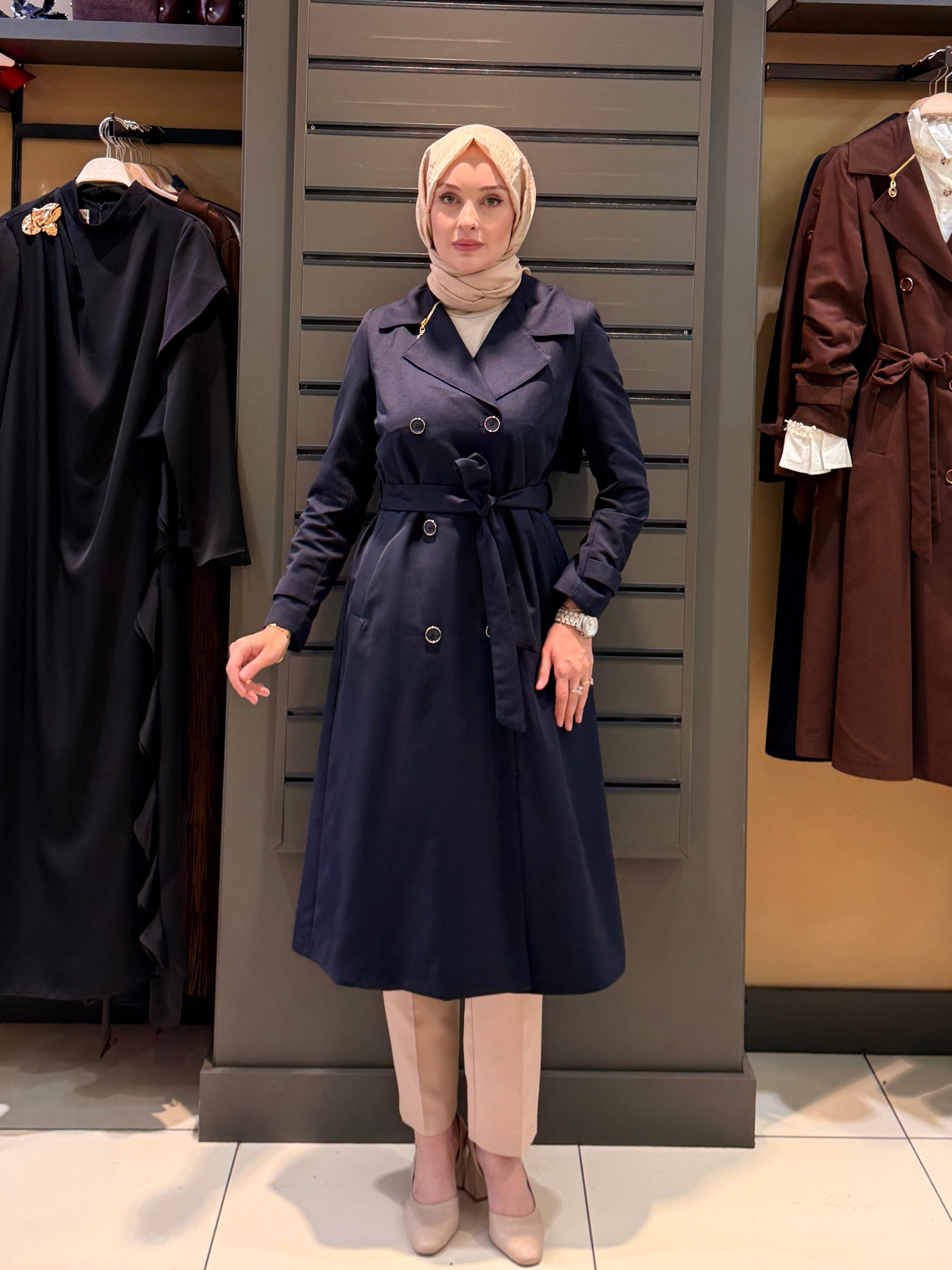 OMZU FERMUARLI TRENCH LACİ