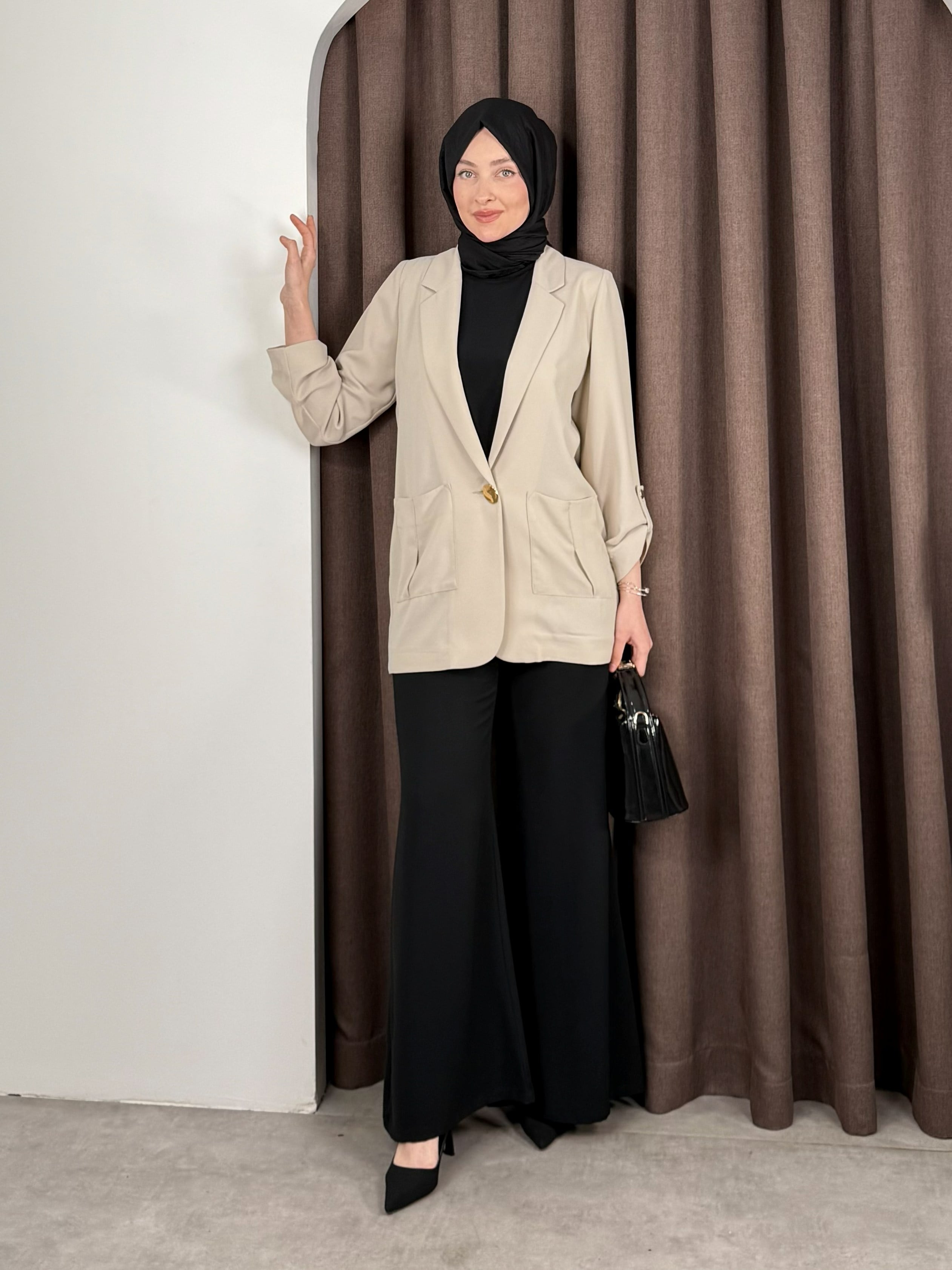 BLAZER CEKET BEJ