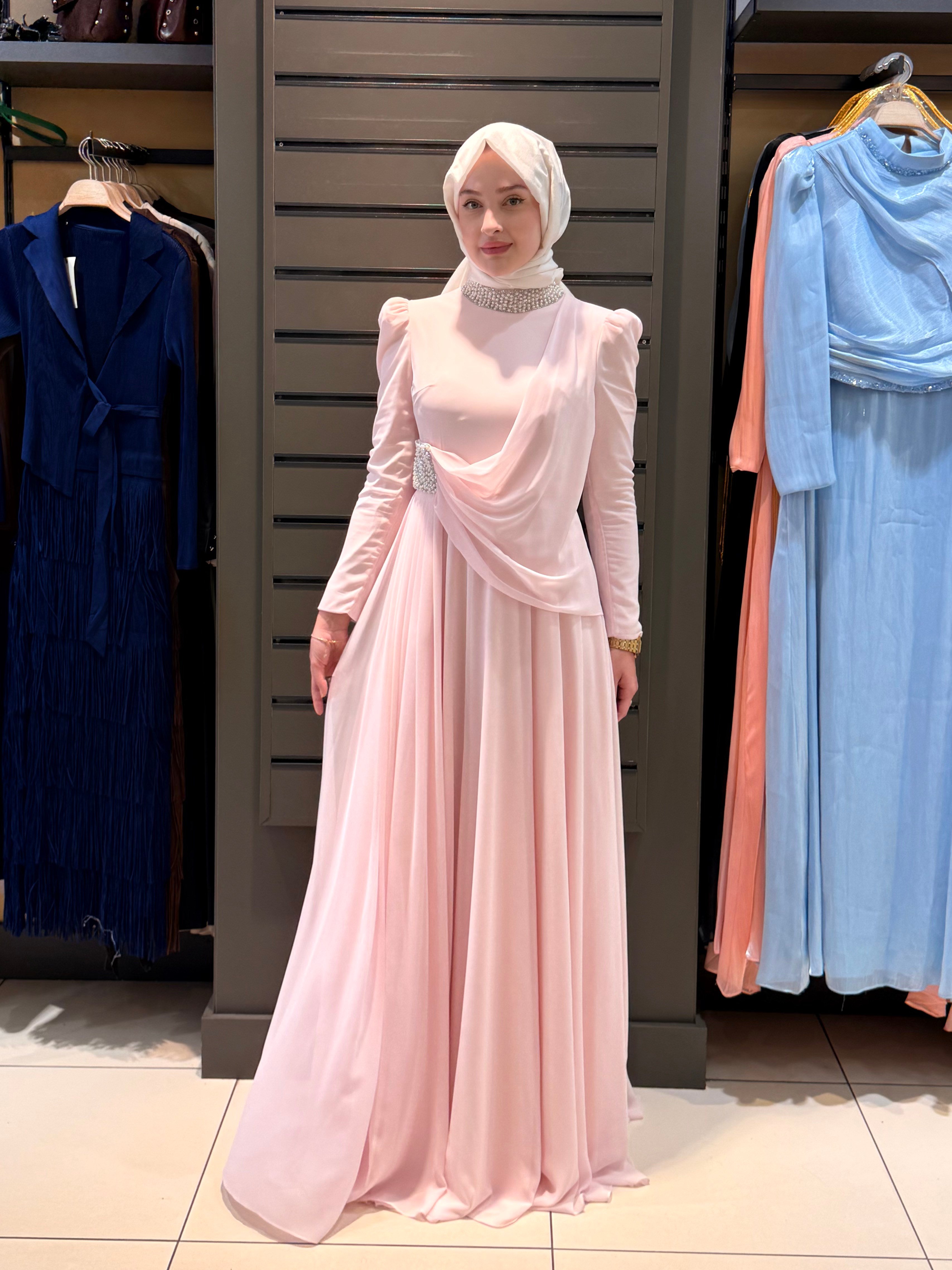 BELİ BONCUKLU ABİYE PUDRA
