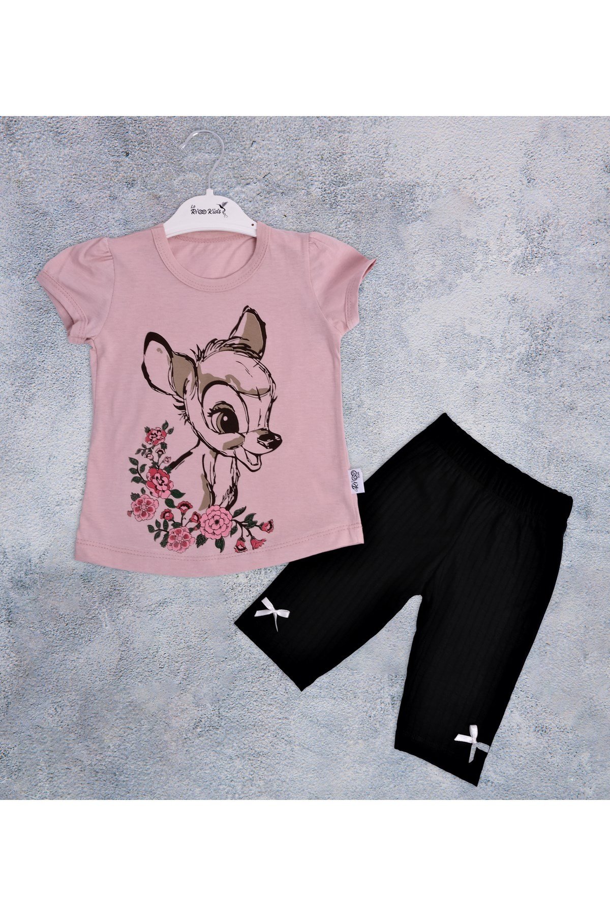 BAMBİ BASKILI ALT ÜST PENYE KIZ COCUK TAKIM