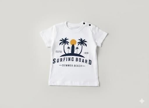 Summer Bech palmiye baskılı Tişört 