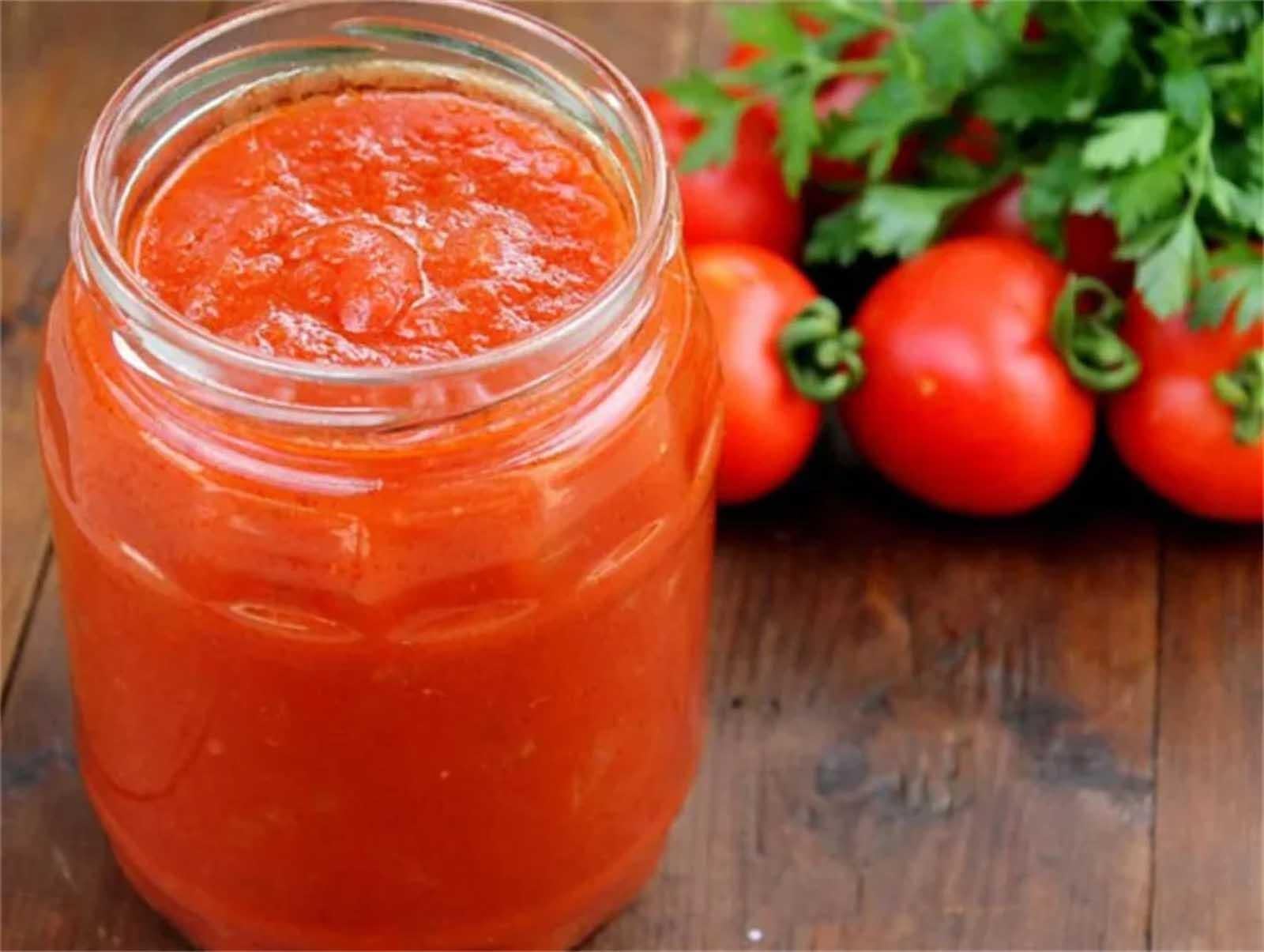 Kışlık Ev Yapımı Domates Sosu 600 Gr Kavanoz