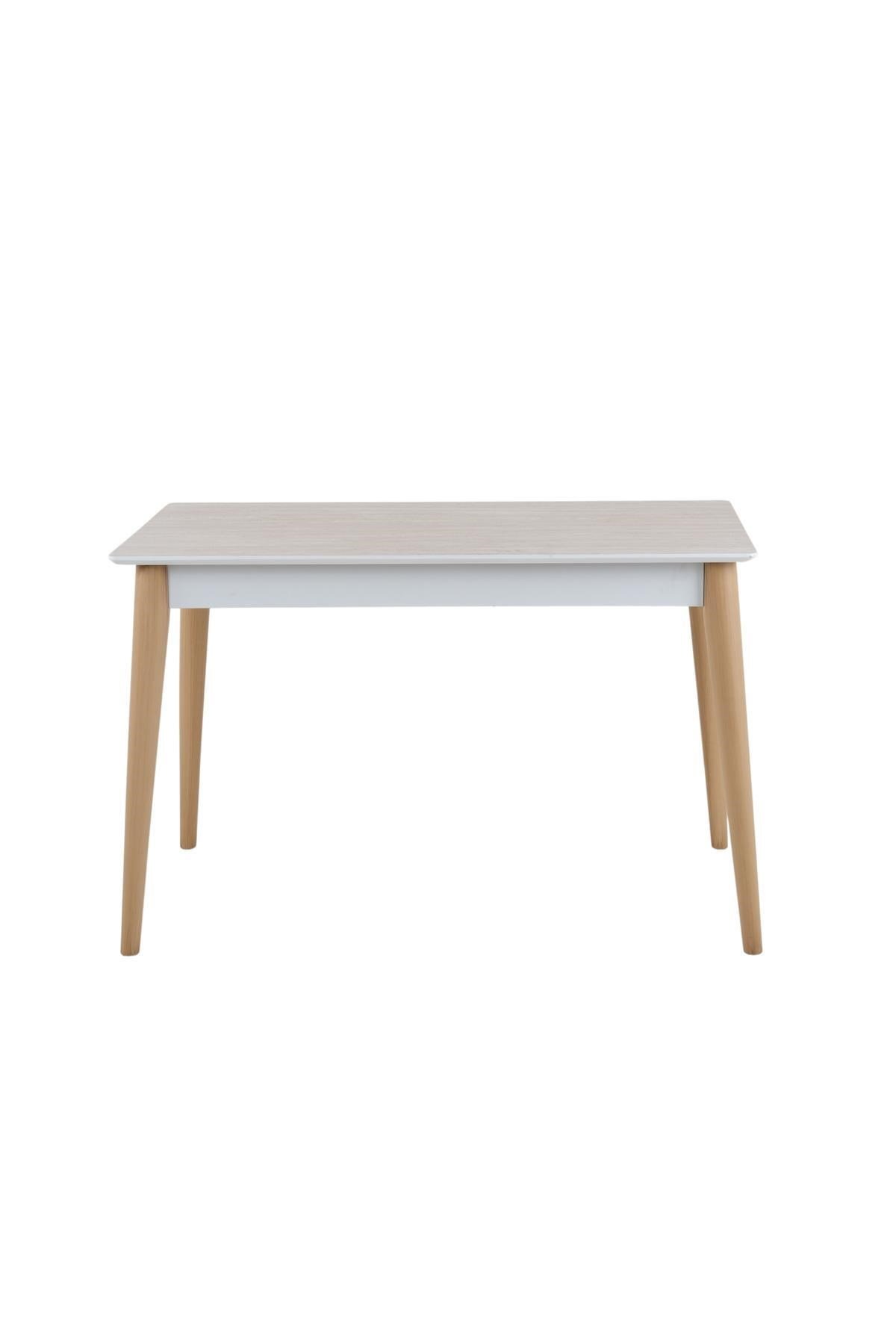 70X120 Mutfak Masası Retro Serisiı Balkon Masası (Sadece Masa)-Traverten/Ceviz 70 x 120
