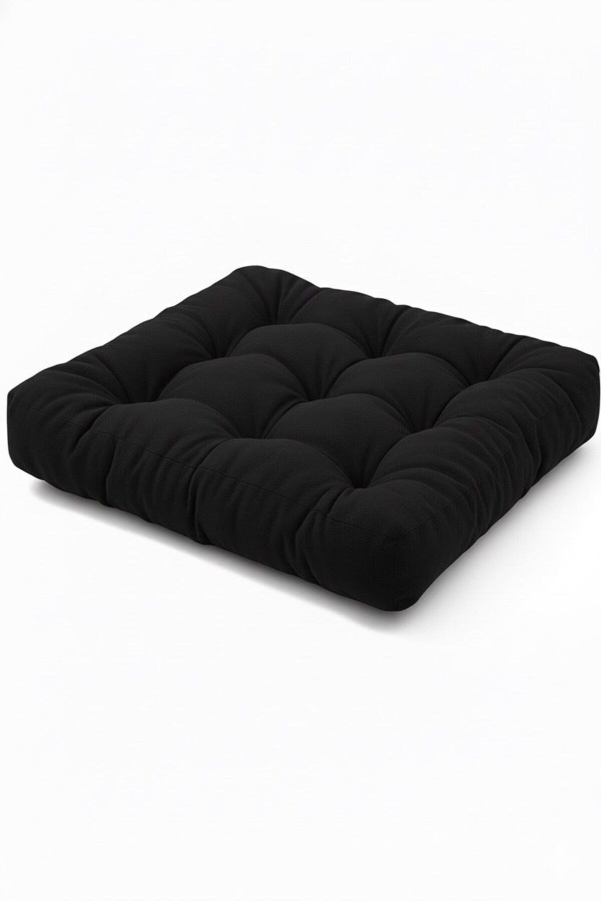 Kadife Döşemelik Kumaştan Yer Pufu | Sandalye Minderi | Yer Minderi 60x60 cm